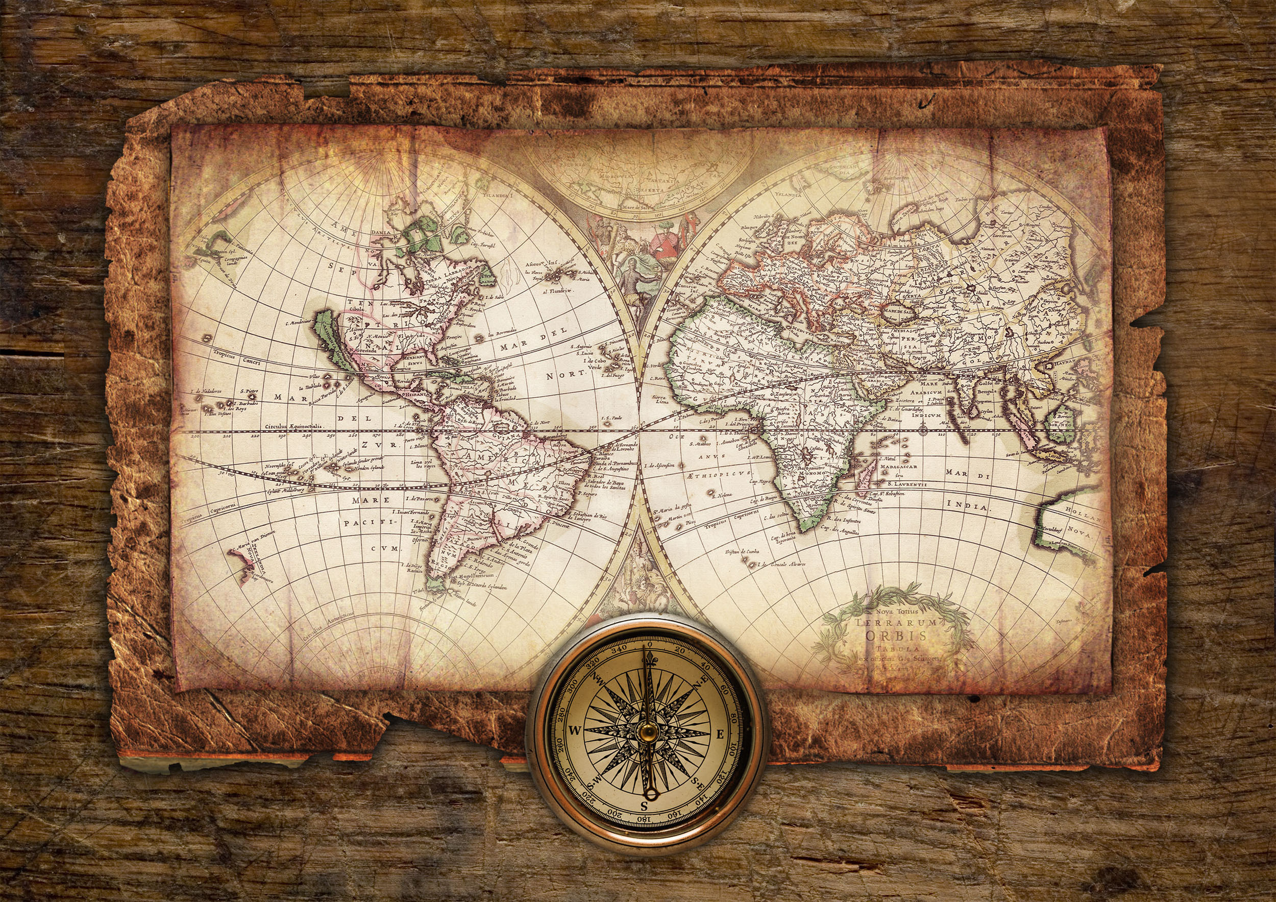 Geography travels, Compass map, Geographic navigation, Orientation tool, 2500x1770 HD Desktop