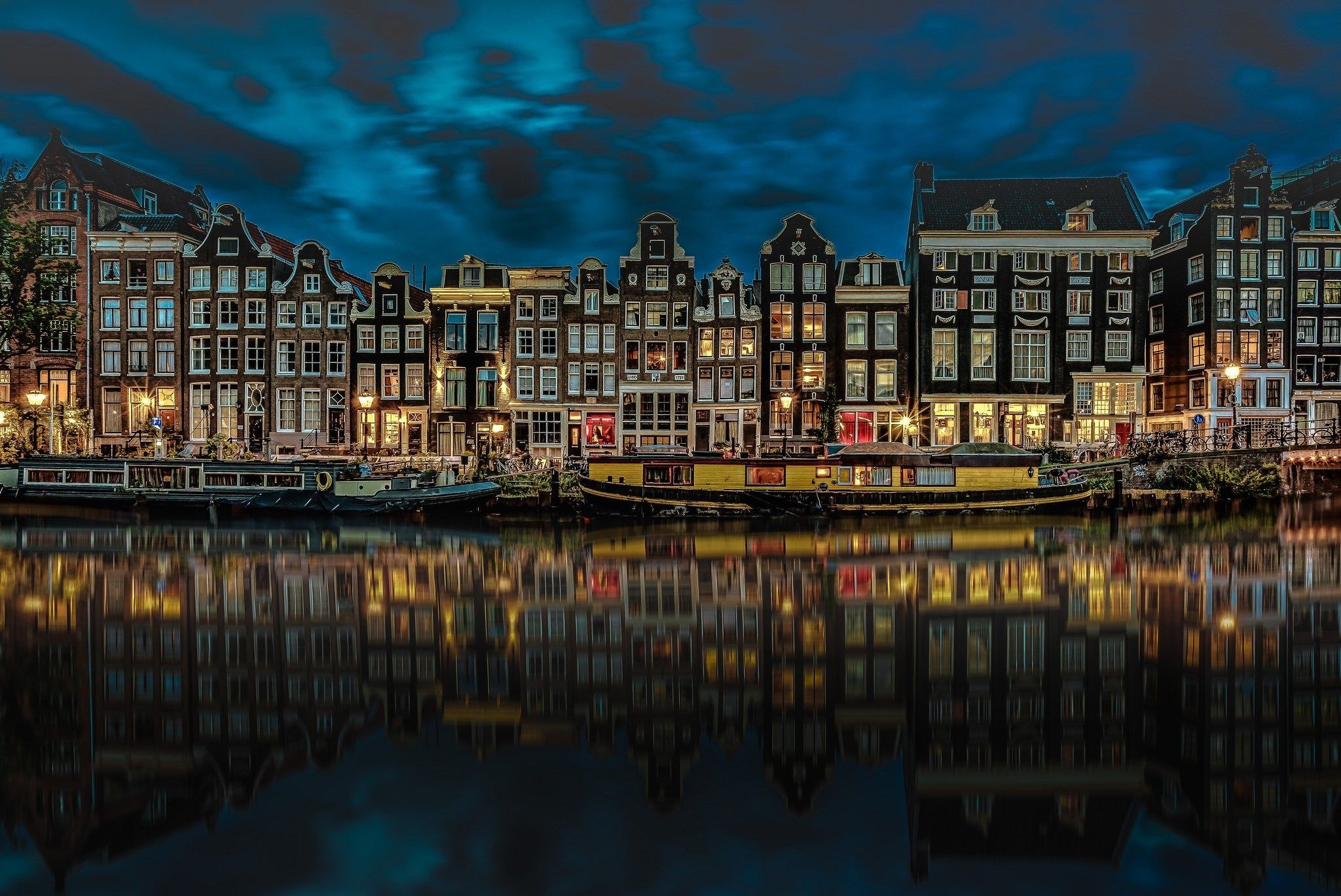 Amsterdam Skyline, Urban landscape, Dutch city, Digital wallpapers, 2050x1370 HD Desktop