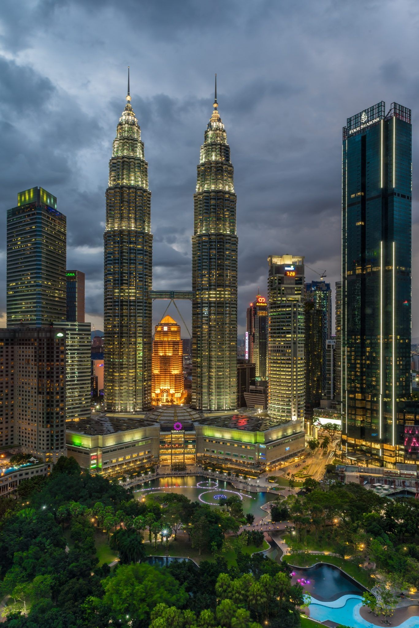 Petronas Twin Towers, Landmark architecture, Kuala Lumpur, Malaysia, 1370x2050 HD Phone