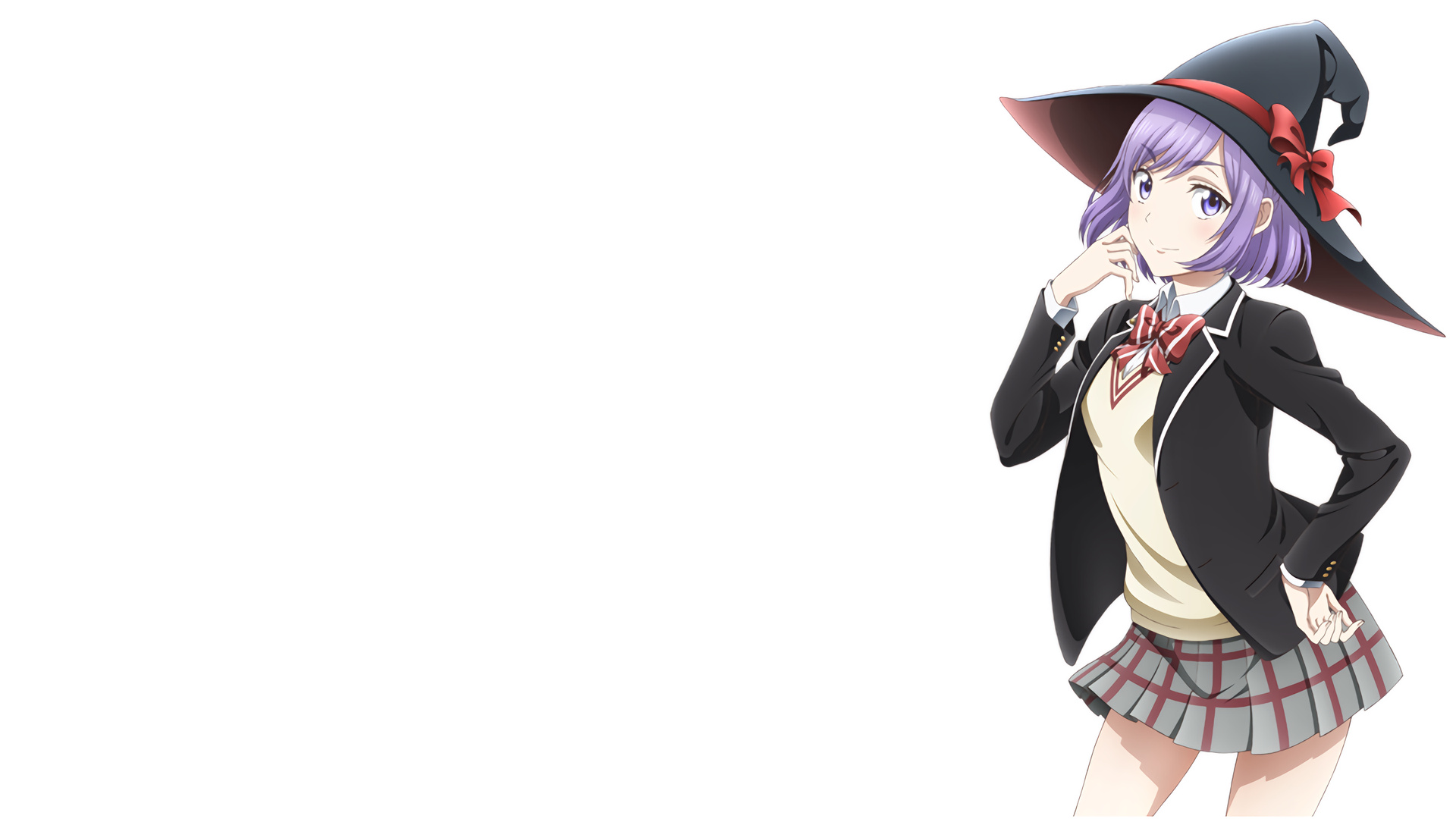 Yamada-kun and the Seven Witches Anime, Anime Fanart, White Background, Best Girl, 1920x1080 Full HD Desktop