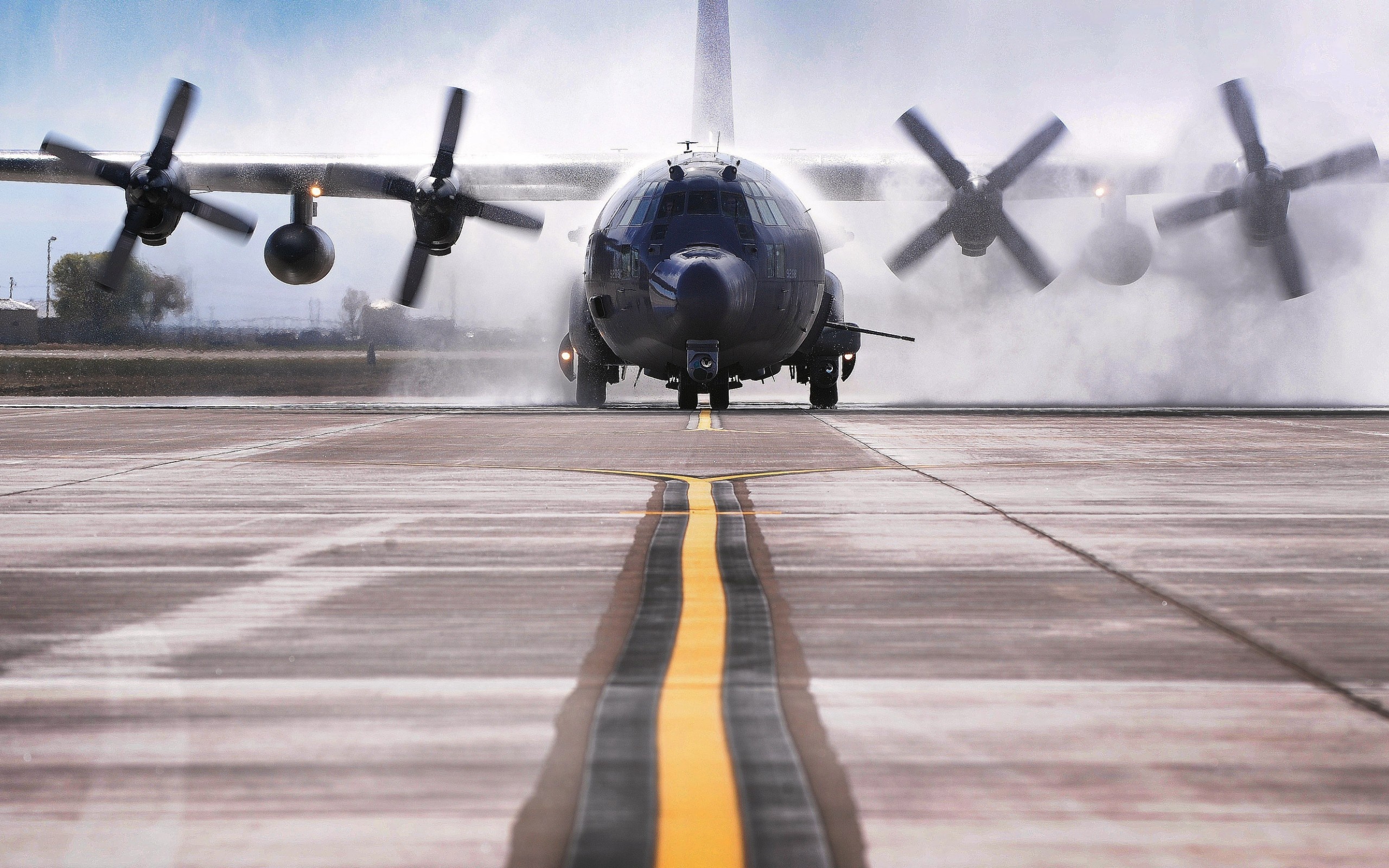 Lockheed airplane, C-130 Hercules, Aircraft cargo, Desktop mobile tablet, 2560x1600 HD Desktop