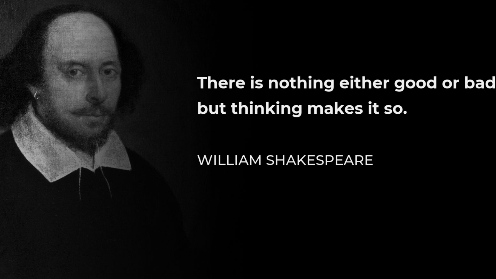 William Shakespeare, Quote, Good or bad, Thinking, 1920x1080 Full HD Desktop