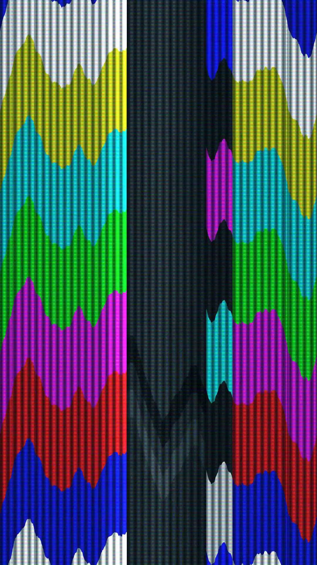 Glitch: A sudden instance of malfunctioning or irregularity in an electronic system. 1080x1920 Full HD Background.