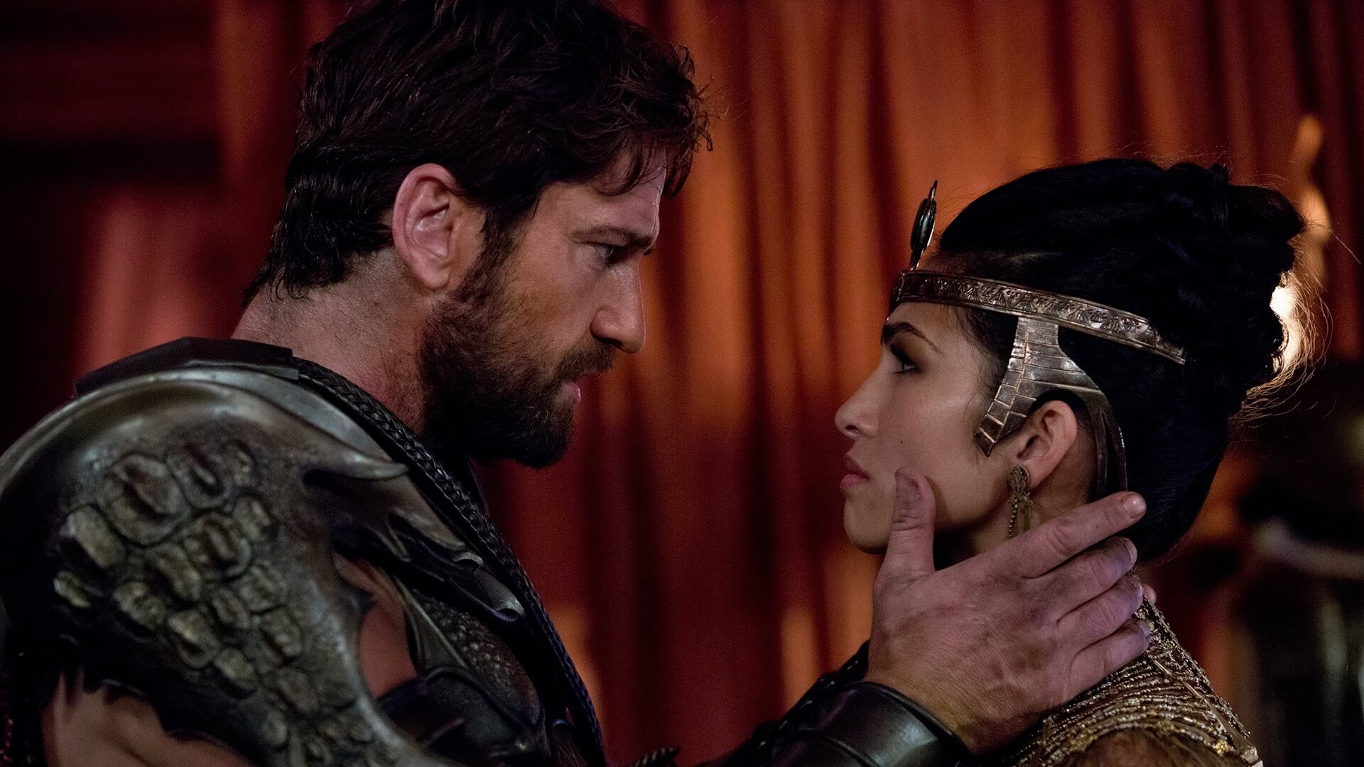 Gods of Egypt (Movie): Elodie Yung as Hathor, Gerard Butler as Set, The lord of darkness. 1920x1080 Full HD Background.