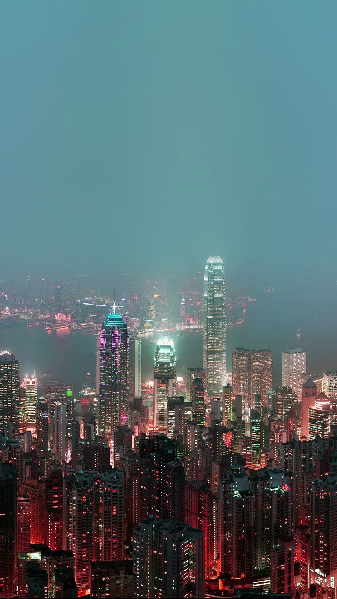 Hong Kong skyline, Travels, Skyline Hongkong, Night live, 1080x1920 Full HD Handy