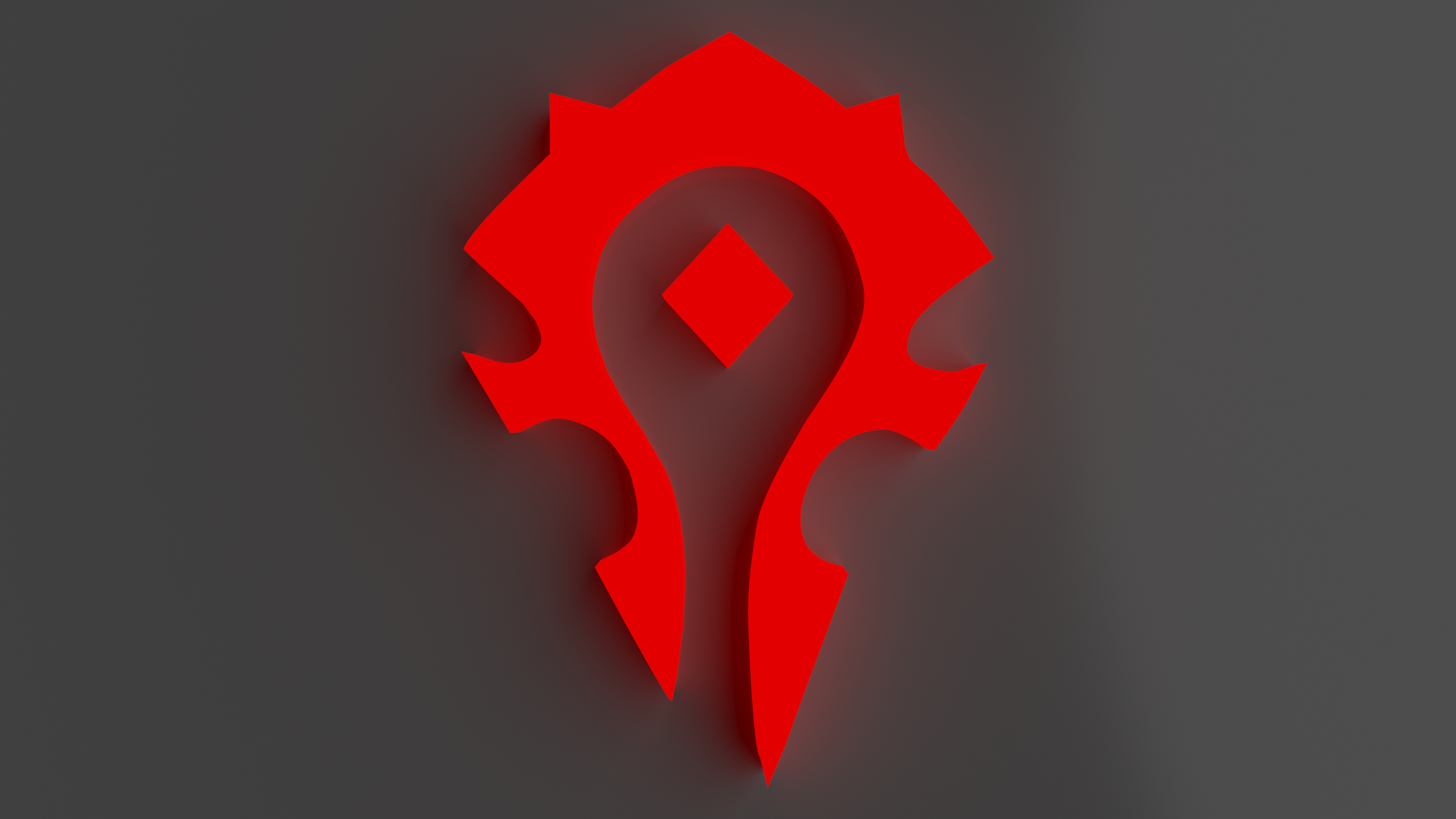 Horde logo, Neon sign, World of Warcraft, Gaming symbol, 3840x2160 4K Desktop