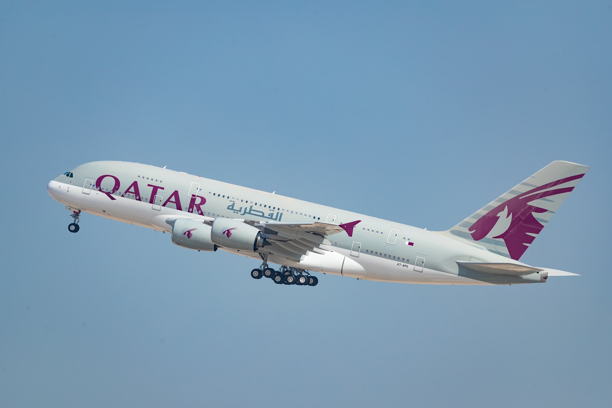 Qatar Airways, Airbus A380, Flying again, 2050x1370 HD Desktop