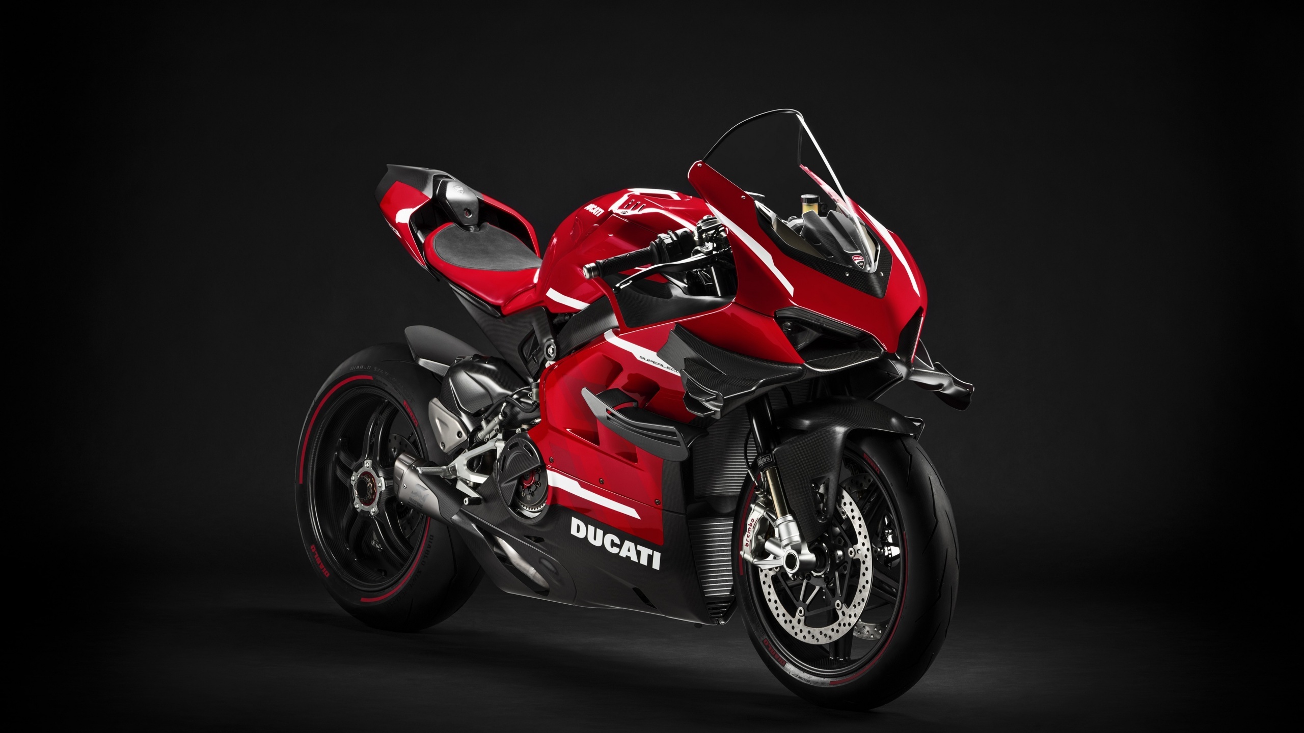 Ducati Superleggera V4, 4K wallpaper, Diablo supercorsa sp, Black sports bikes, 2560x1440 HD Desktop