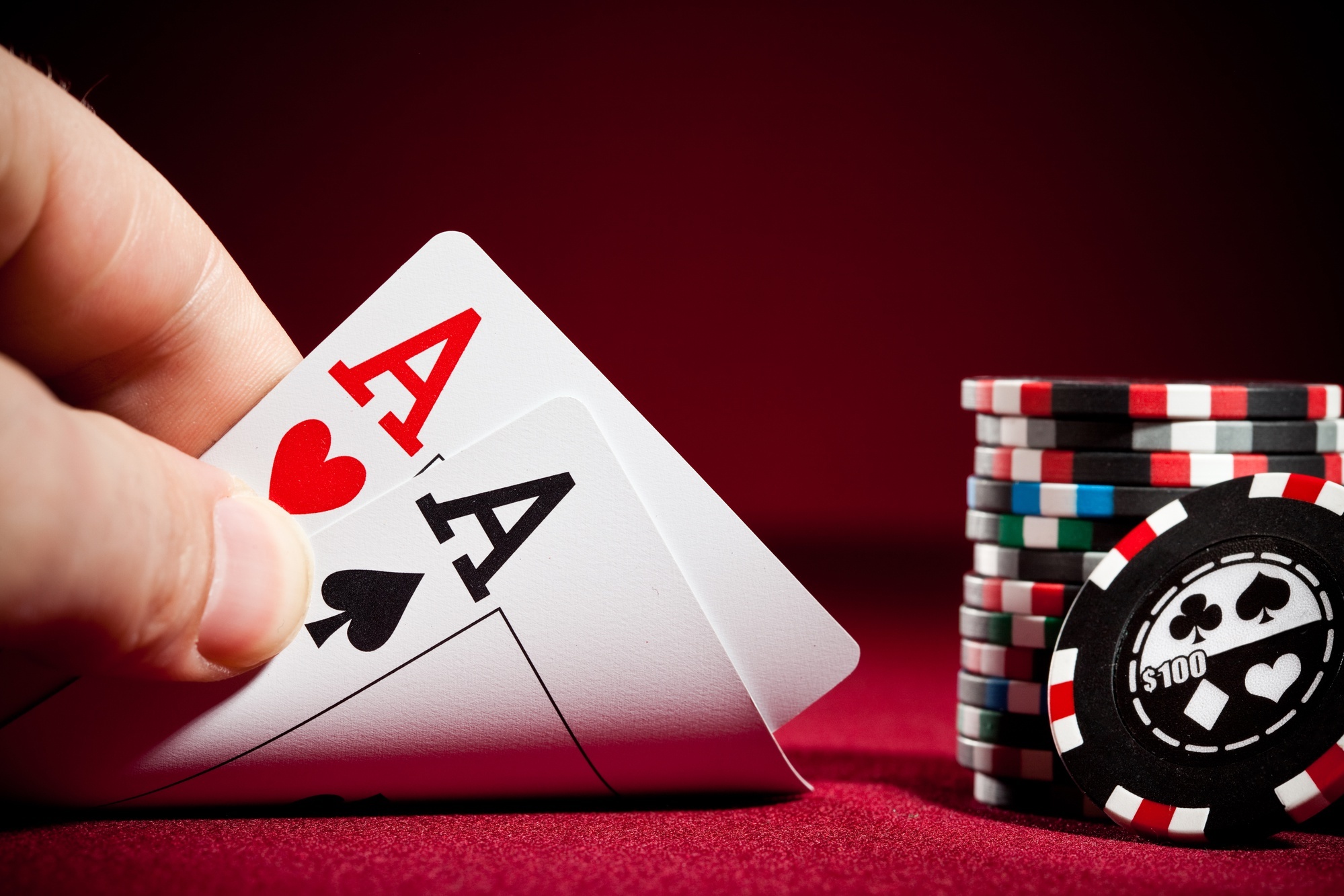 Poker: Winners in games, Beating two pairs, 100$ chips, Casino. 2000x1340 HD Wallpaper.