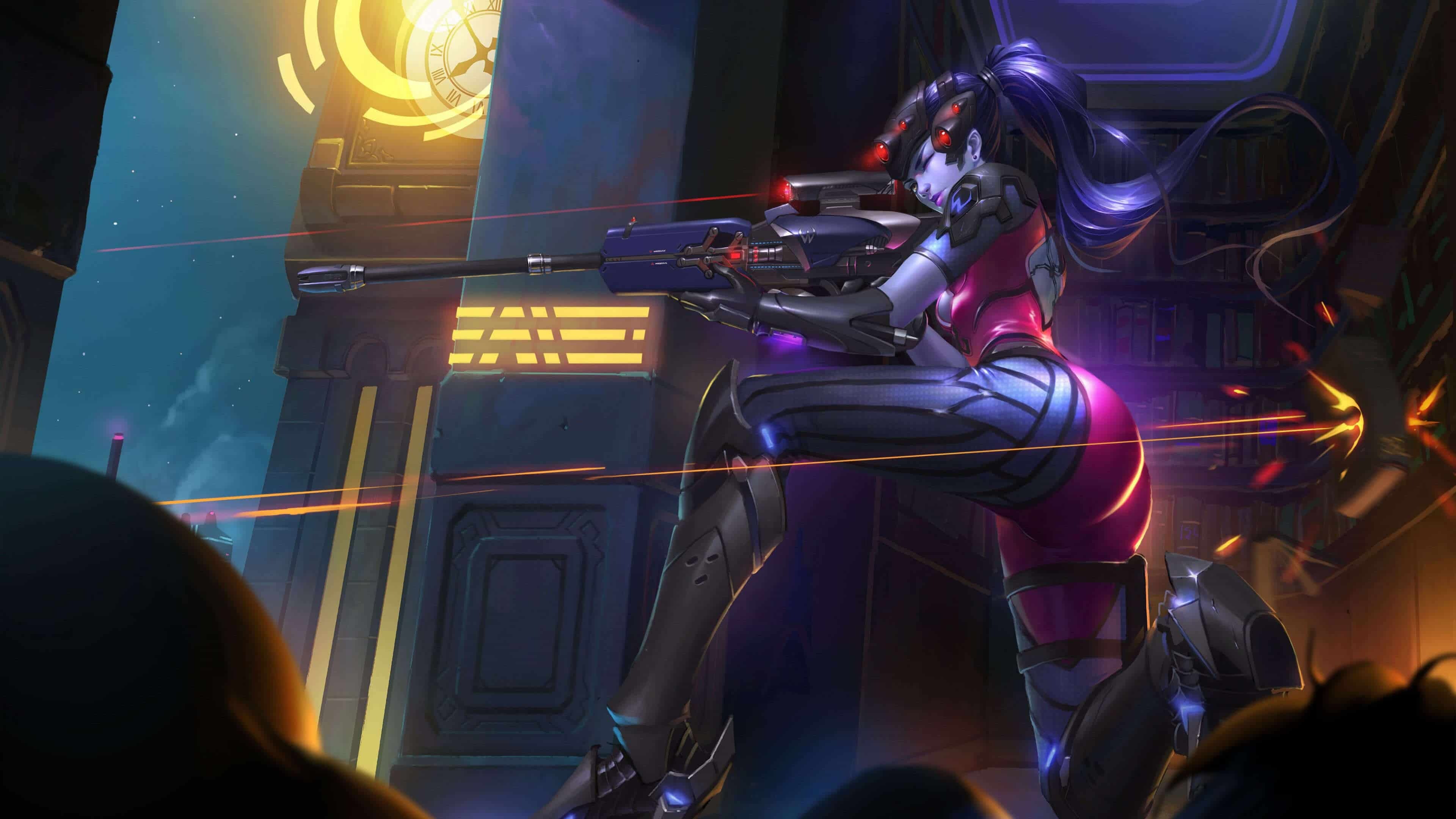 Overwatch: Widowmaker, Amelie Lacroix, The archetypical sniper. 3840x2160 4K Background.