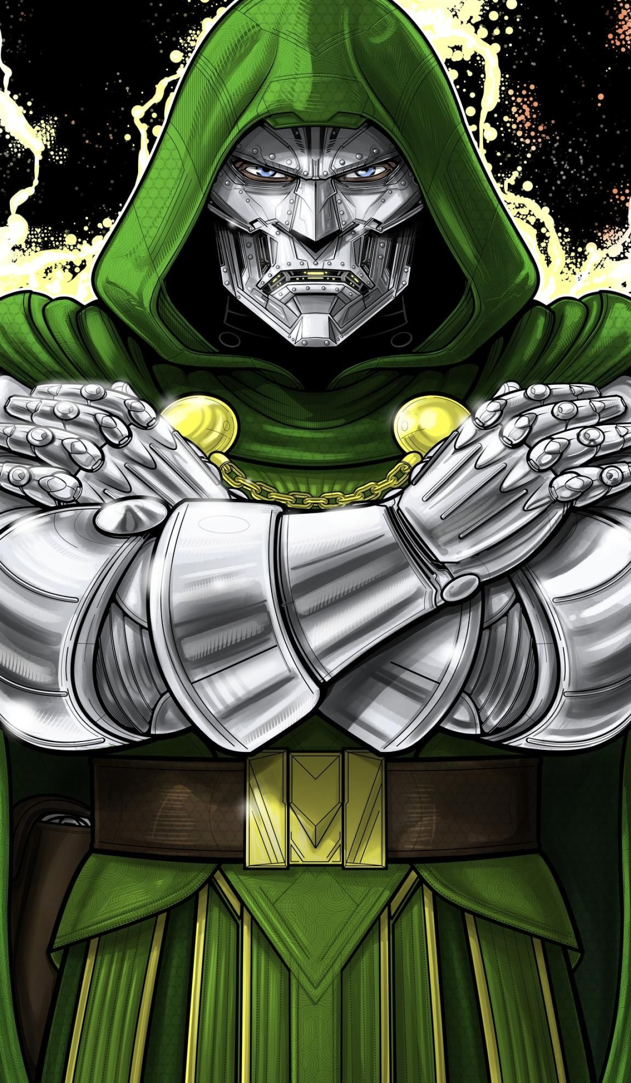 Dr. Doom icon, Thuddleston marvel villains, Marvel comic character, 1280x2200 HD Handy