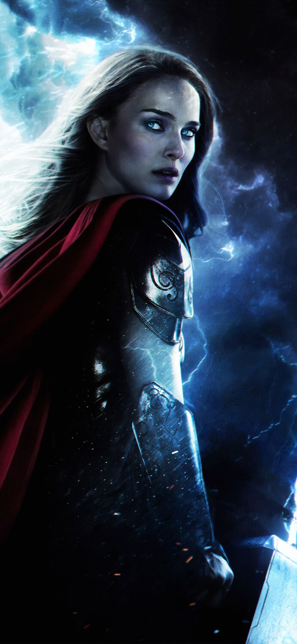 Female Mighty Thor, Thor: Love and Thunder, Jane Foster, Upcoming Marvel movies, 1130x2440 HD Handy