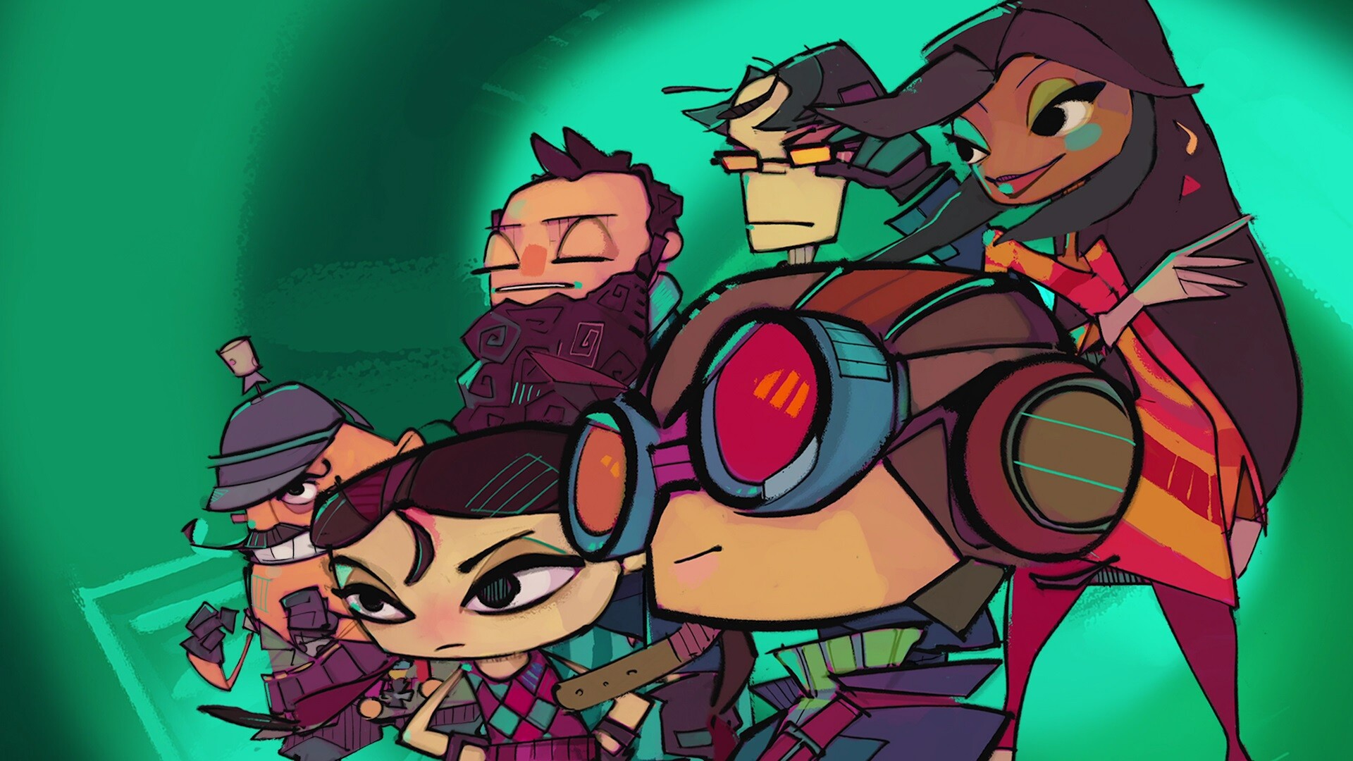 Psychonauts 2: A platform game available on the PS2, Xbox, and PC, Game art. 1920x1080 Full HD Background.