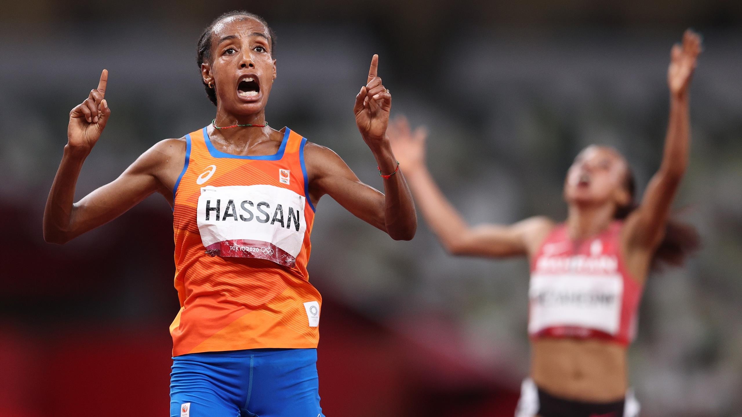 Sifan Hassan, Olympic games athletics, 5 000m, Olympic champion, 2560x1440 HD Desktop