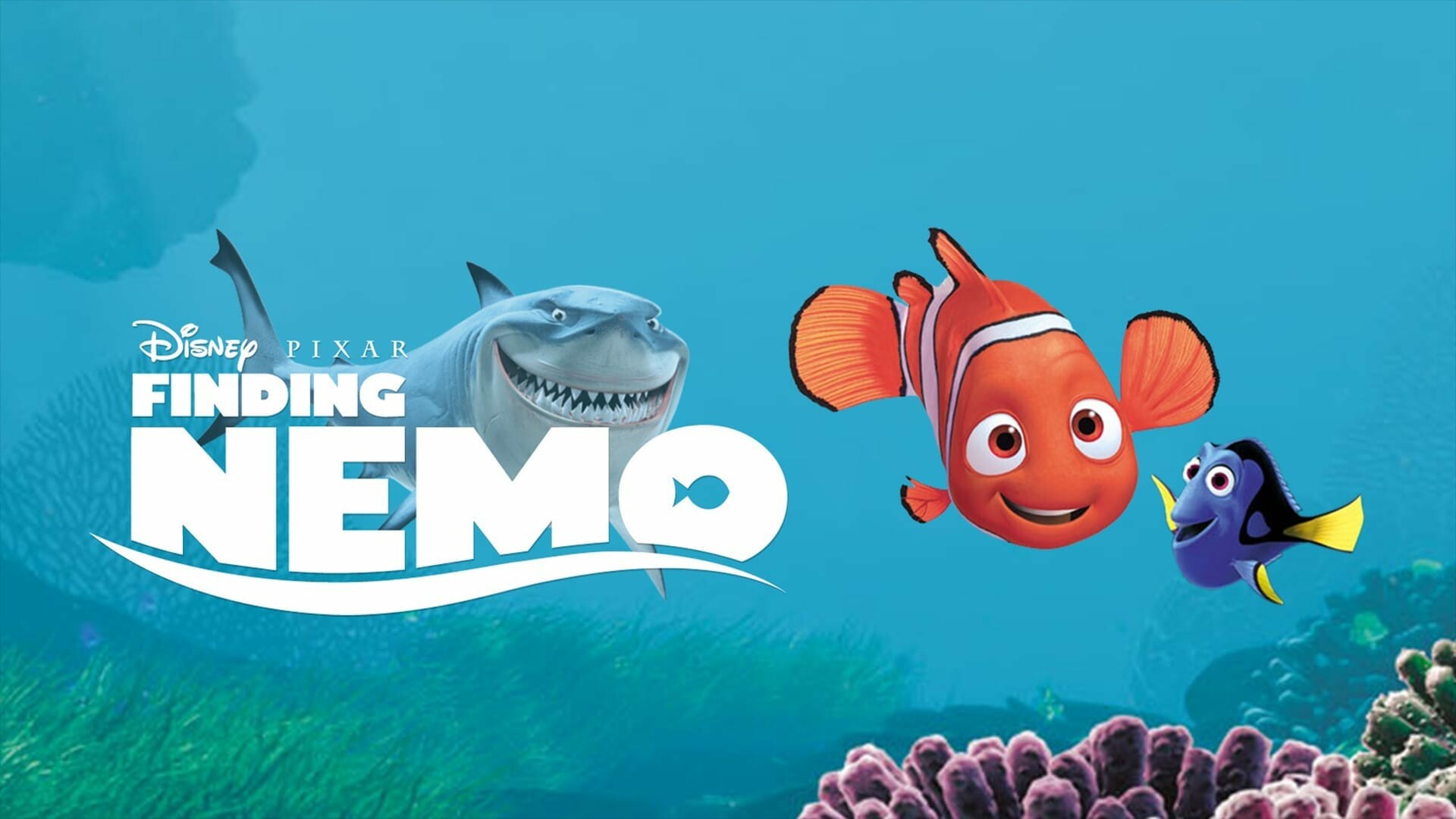 Finding Nemo: Animated film about the lives of undersea creatures, 2003. 1920x1080 Full HD Wallpaper.