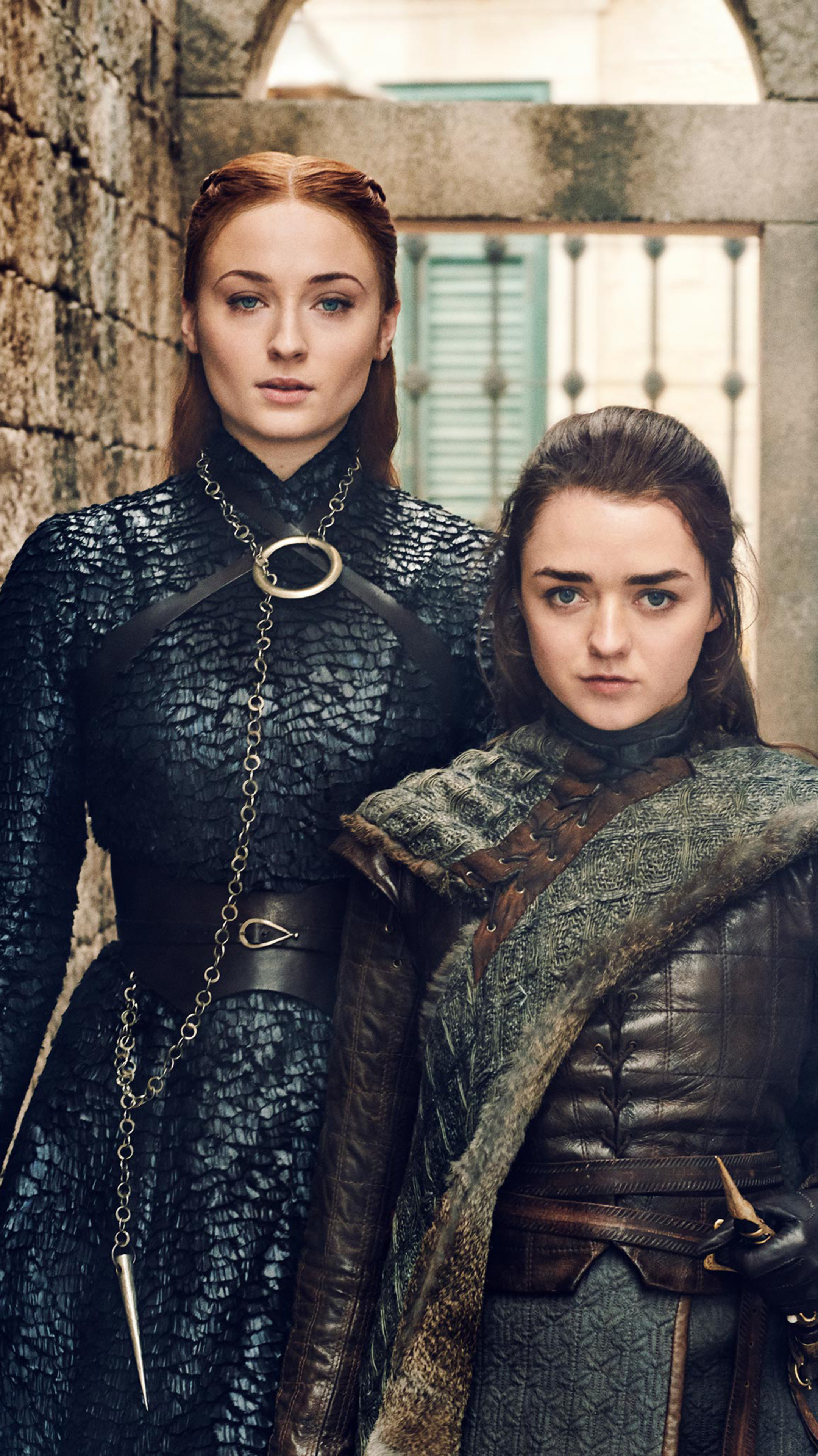 Sansa Stark, Arya Stark, Game of Thrones, Season 8, 2160x3840 4K Phone