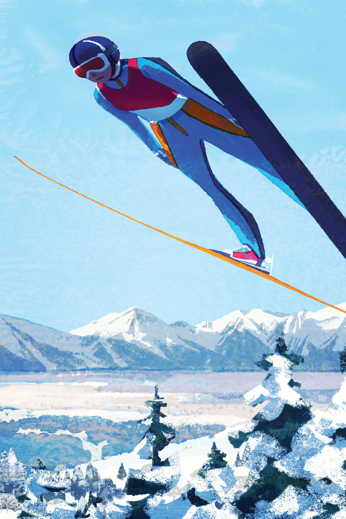 Womens ski jumping, Take flight, Prohibited, The New York Times, 1370x2050 HD Handy