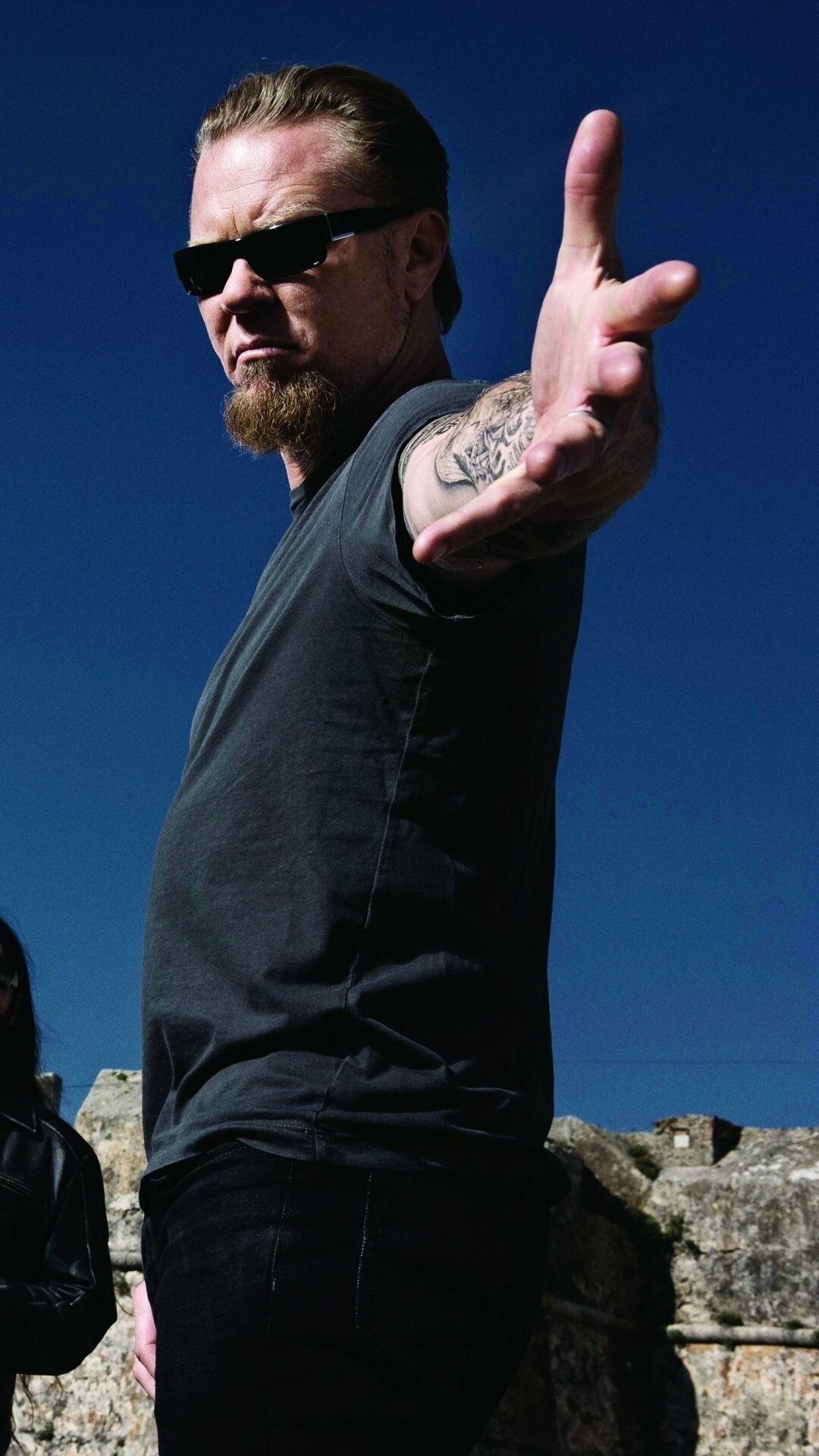 Metallica: James Hetfield, Named the 87th-greatest guitarist of all time by Rolling Stone. 1080x1920 Full HD Background.