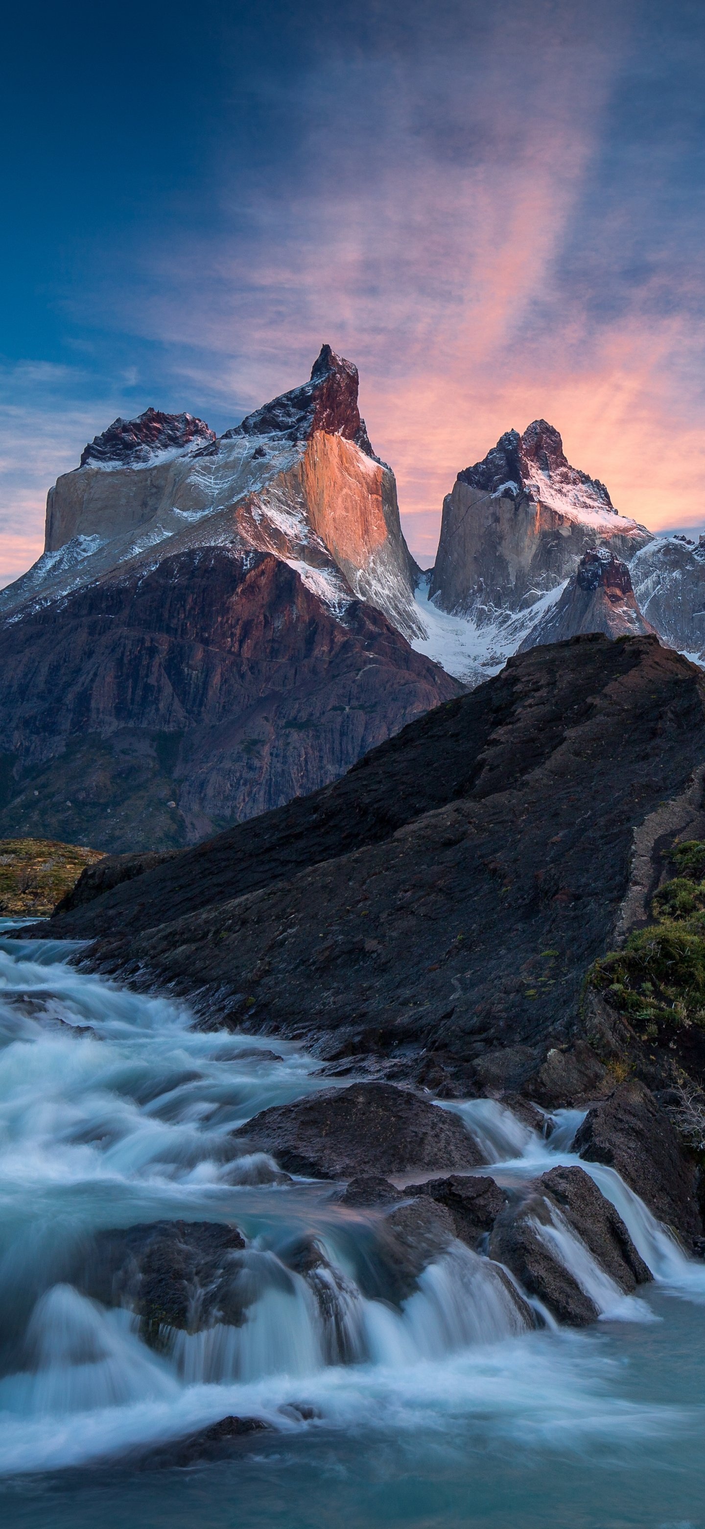 Chile: Torres Del Paine, The country declared independence from Spain in 1818. 1440x3120 HD Background.