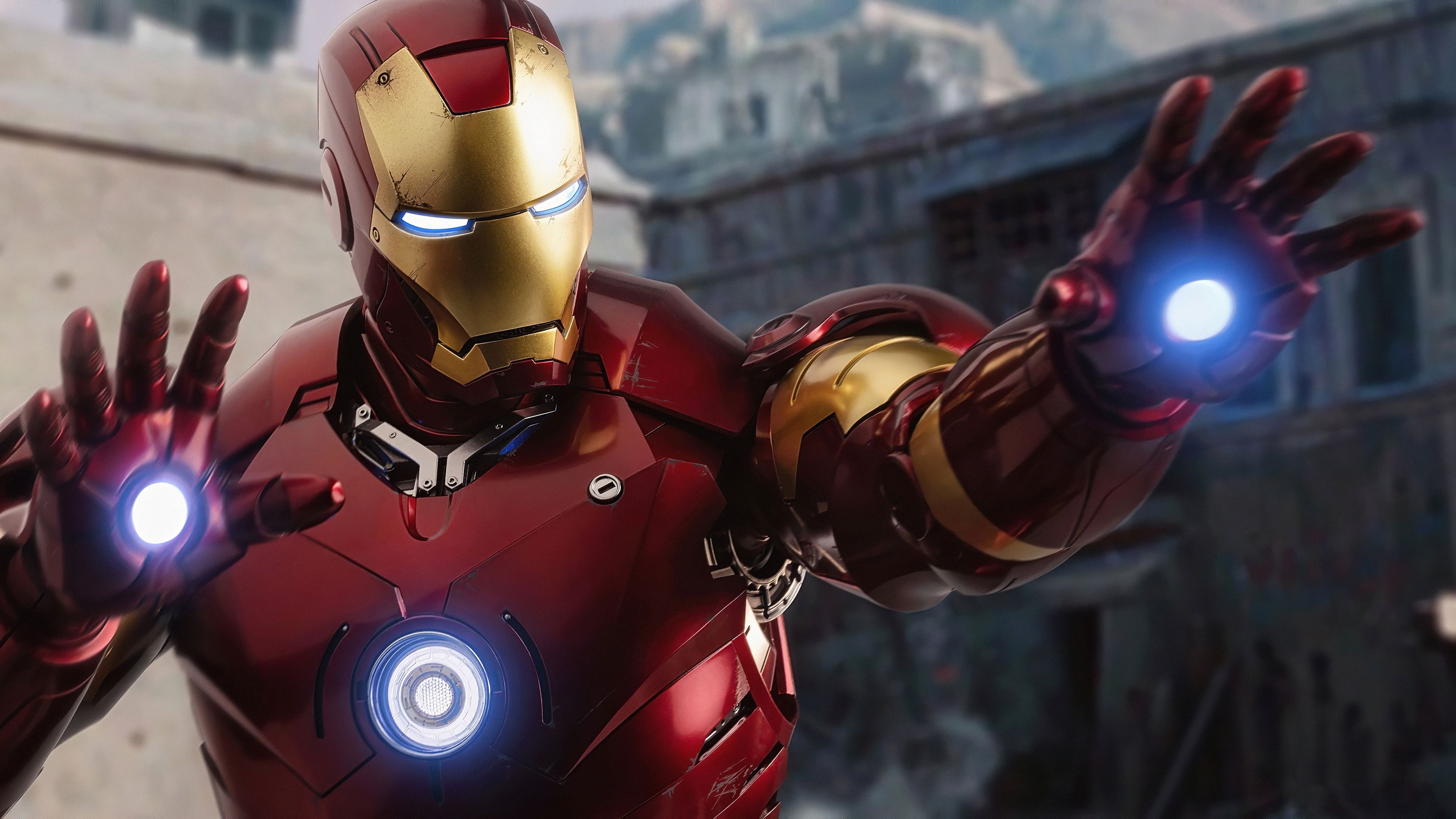 Iron Man, Ready for fight, HD phone wallpaper, Dynamic pose, 3840x2160 4K Desktop
