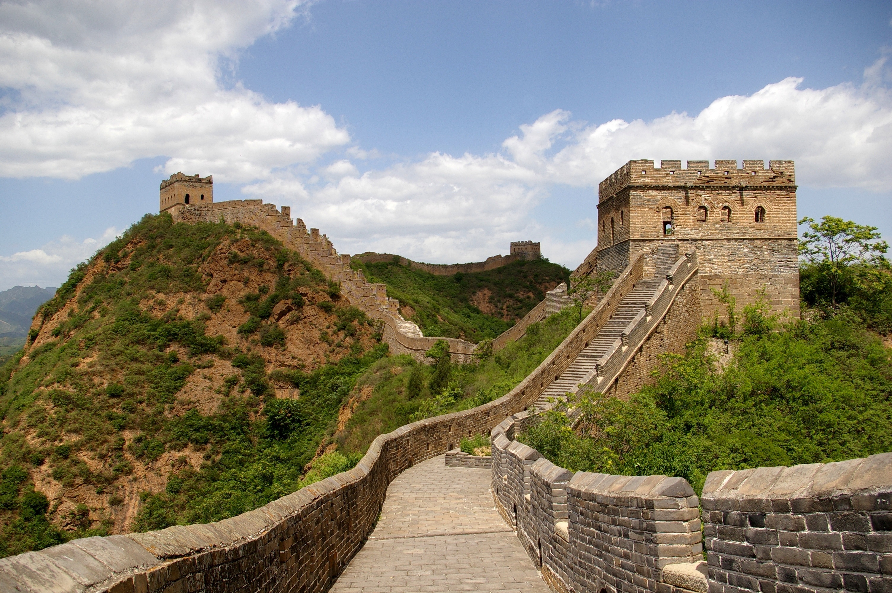 Great Wall of China: Was built to fortify country's northern border, Architecture. 3010x2000 HD Background.