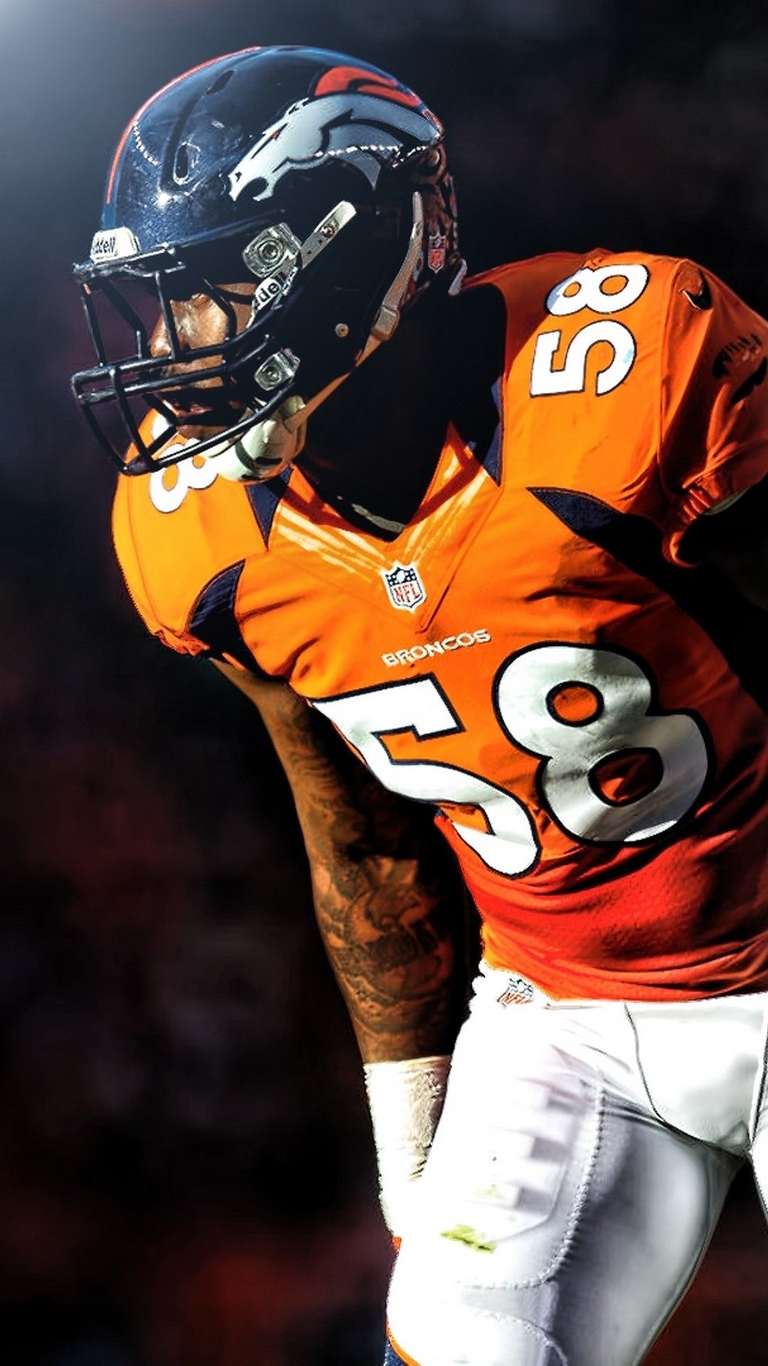Denver Broncos, iPhone Wallpaper, Von Miller, 1080x1920 Full HD Handy