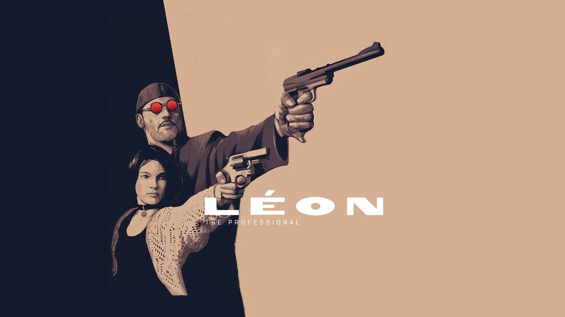 Leon: Jean Reno and Natalie Portman, The Professional, 1994 movie. 1920x1080 Full HD Wallpaper.