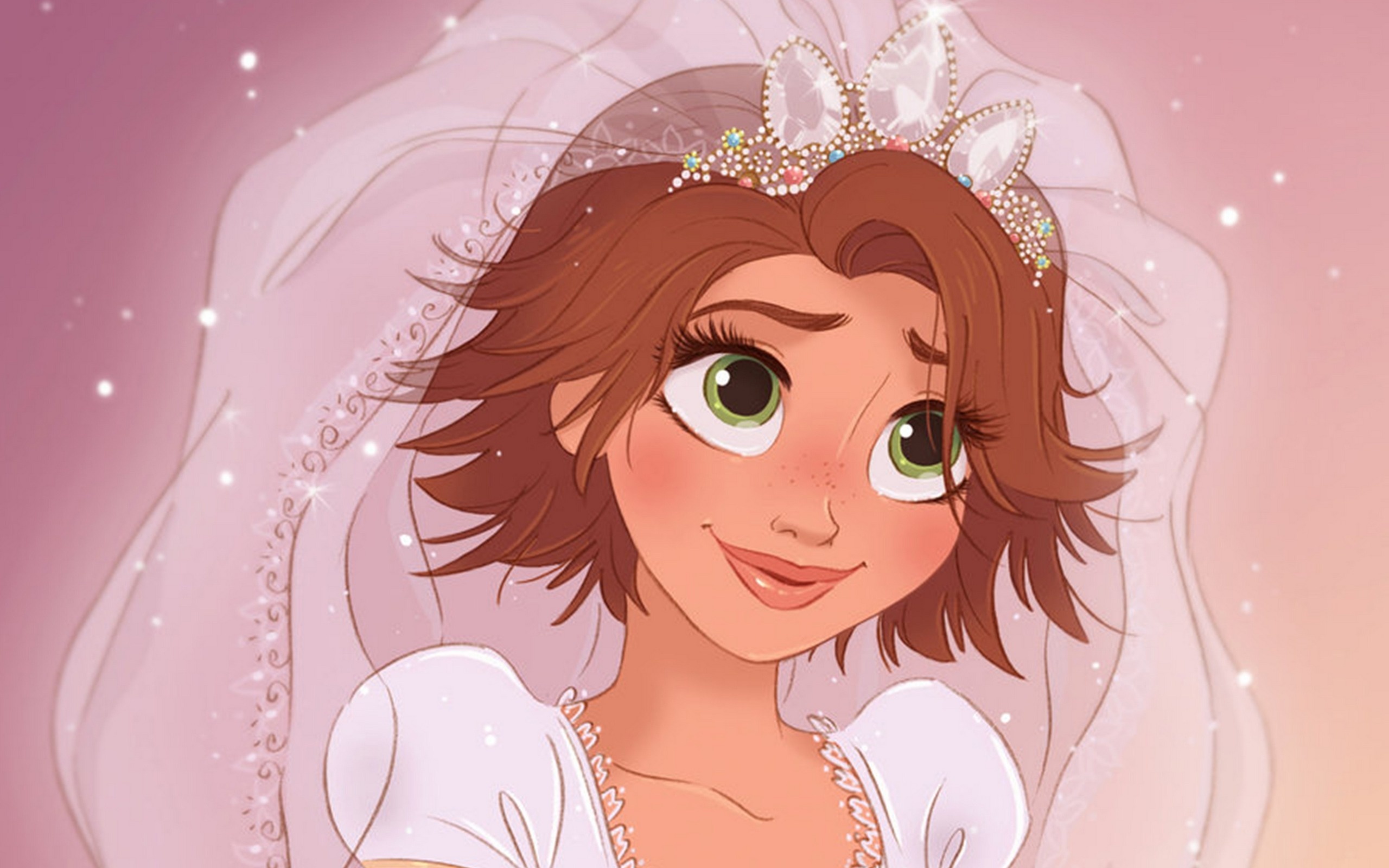 Cartoon Rapunzel, Bride princess, Complicated story, Tangled Ever After, 2560x1600 HD Desktop