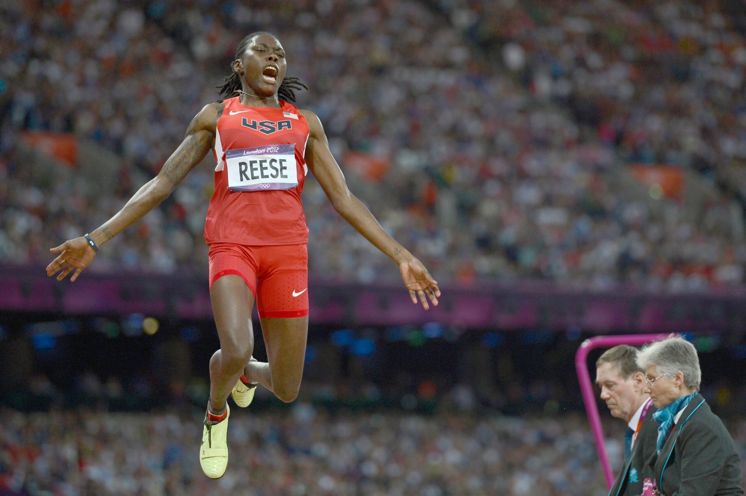 Brittney Reese, Gold medal, Long jump victory, Sports excellence, 2560x1710 HD Desktop