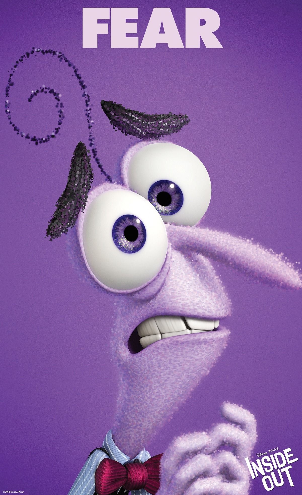 Inside Out animation, Bill Hader as Fear, Emotional character, Disneypixar's creation, 1200x1970 HD Phone