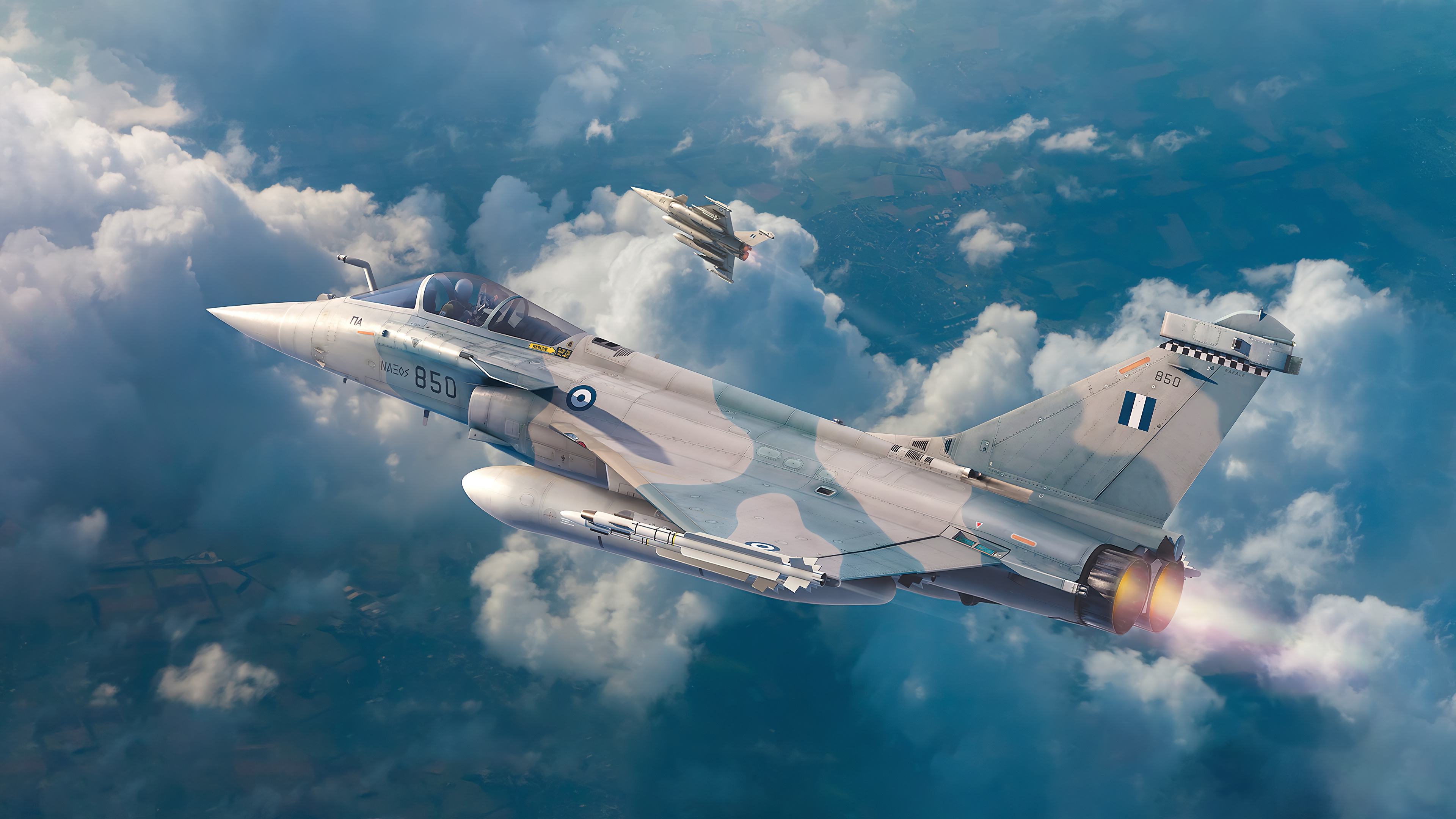 Hellenic Air Force Dassault Rafale, Antonis Karidis, Fighter Jets, 3840x2160 4K Desktop