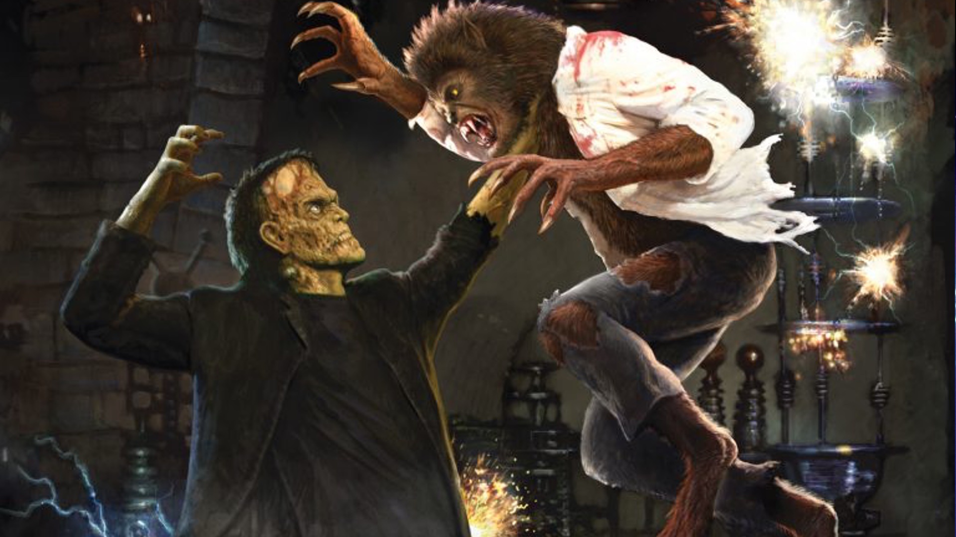 Frankenstein meets the Wolfman, Halloween Horror Nights, 1920x1080 Full HD Desktop