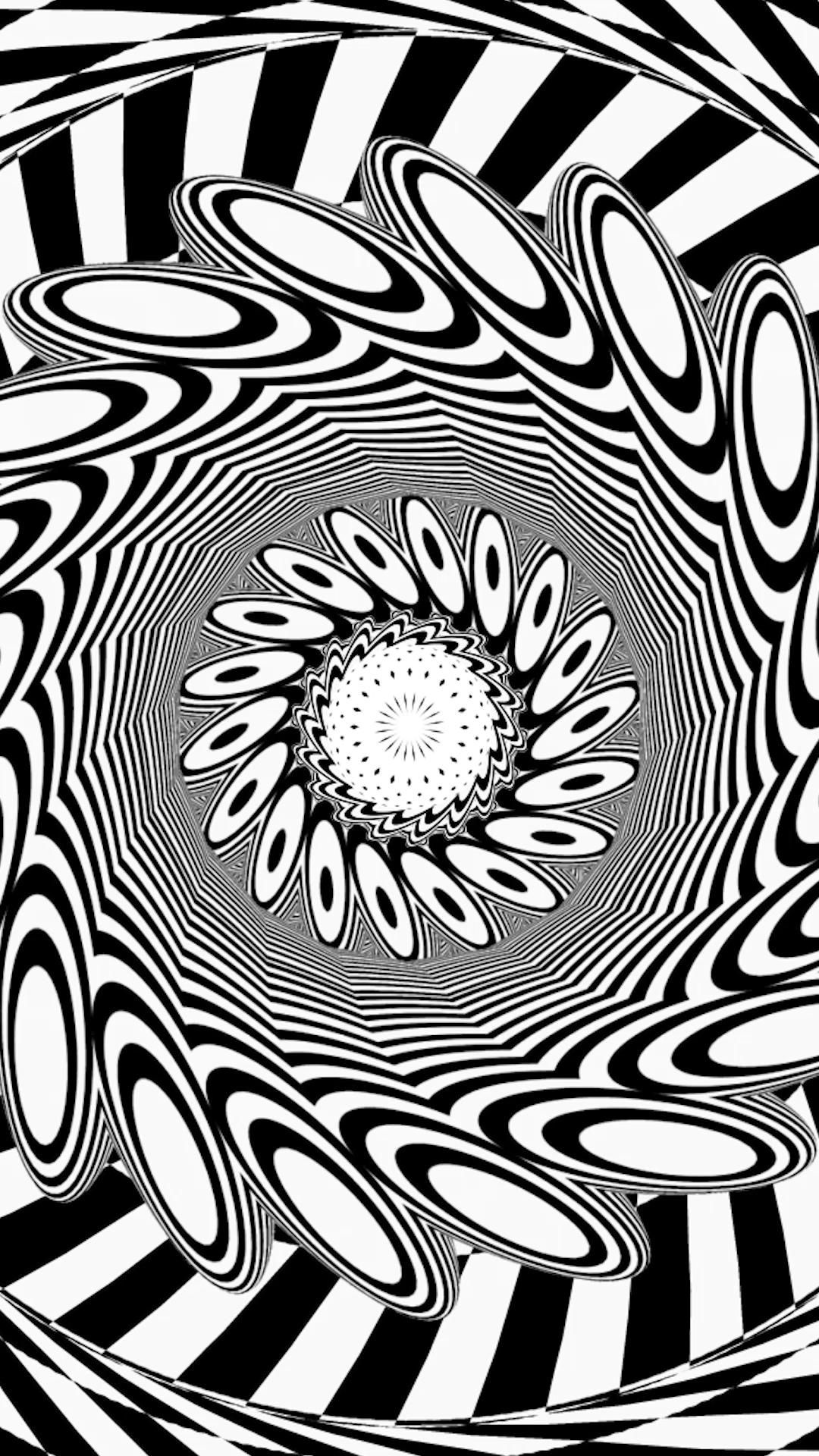 Hypnotic, Optical illusion, Psychedelic artwork, 1080x1920 Full HD Handy