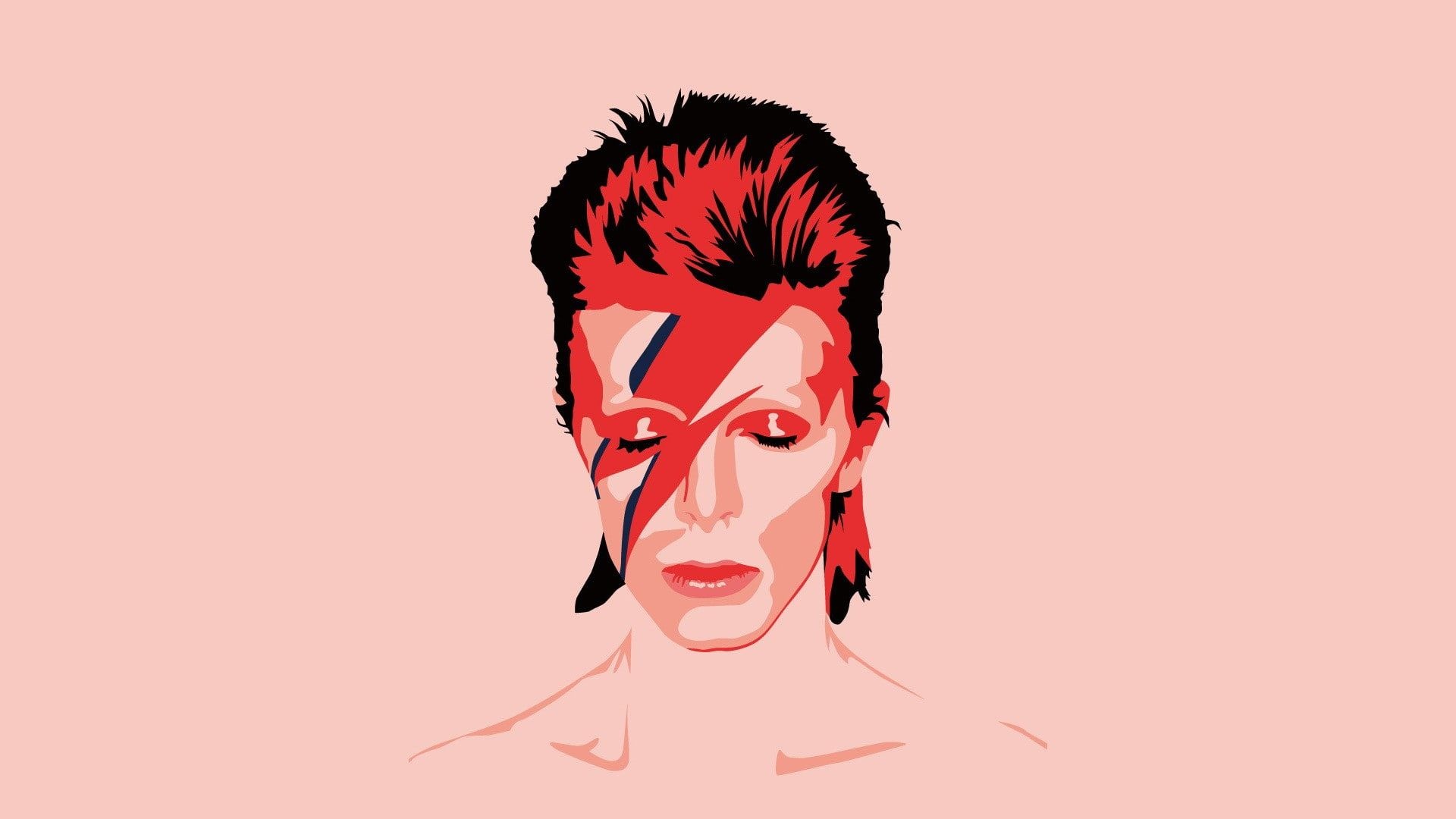 David Bowie: "Space Oddity" was first released on 11 July 1969, Ziggy Stardust. 1920x1080 Full HD Background.
