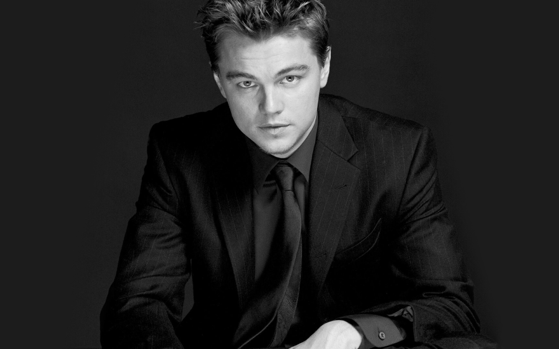 The Great Gatsby: Leonardo DiCaprio, An American actor and film producer, Monochrome. 1920x1200 HD Background.