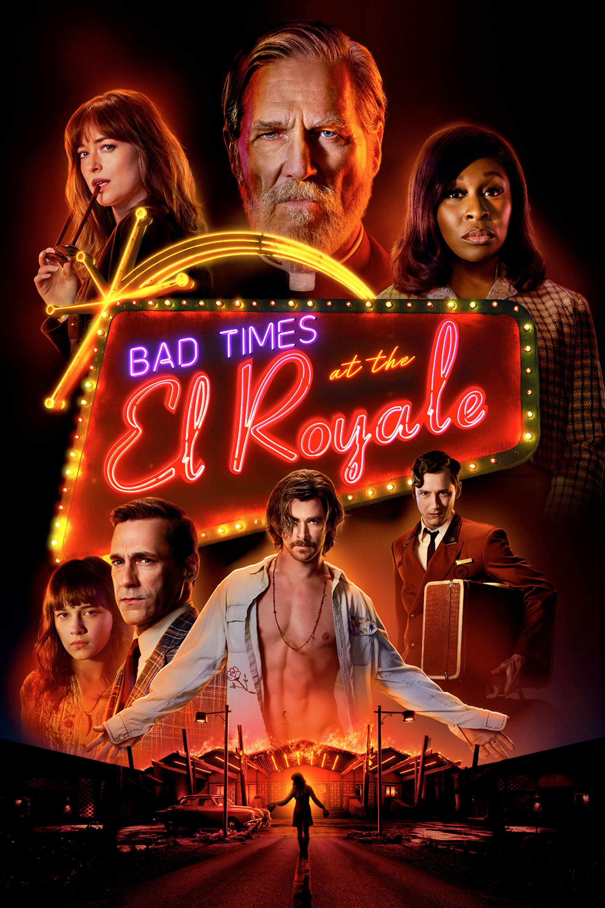 Bad Times at the El Royale, Errie thriller, Suspenseful entertainment, 2000x3000 HD Handy