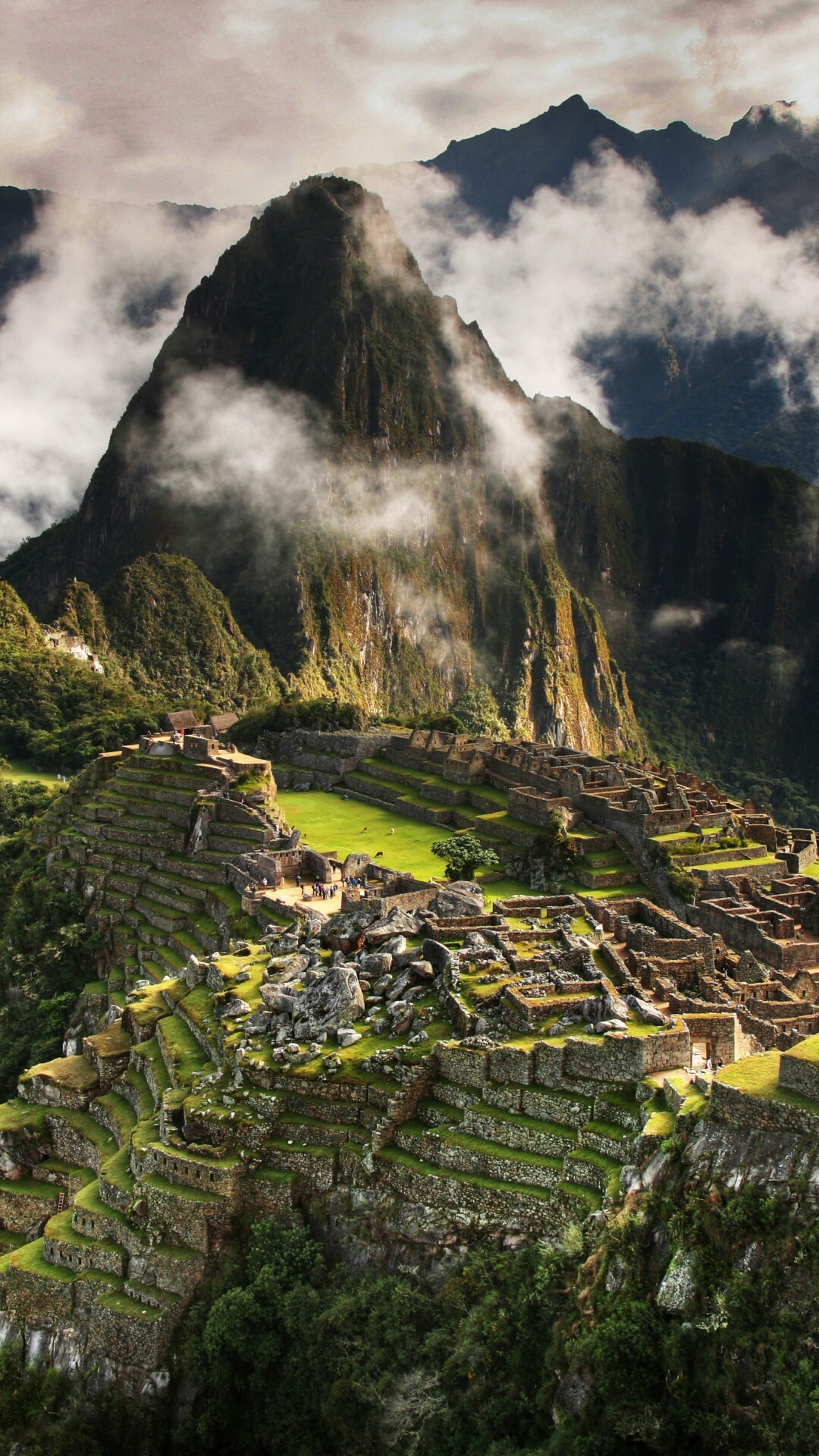 Machu Picchu: Tucked away in the rocky countryside northwest of Cuzco, Inca citadel. 1080x1920 Full HD Wallpaper.