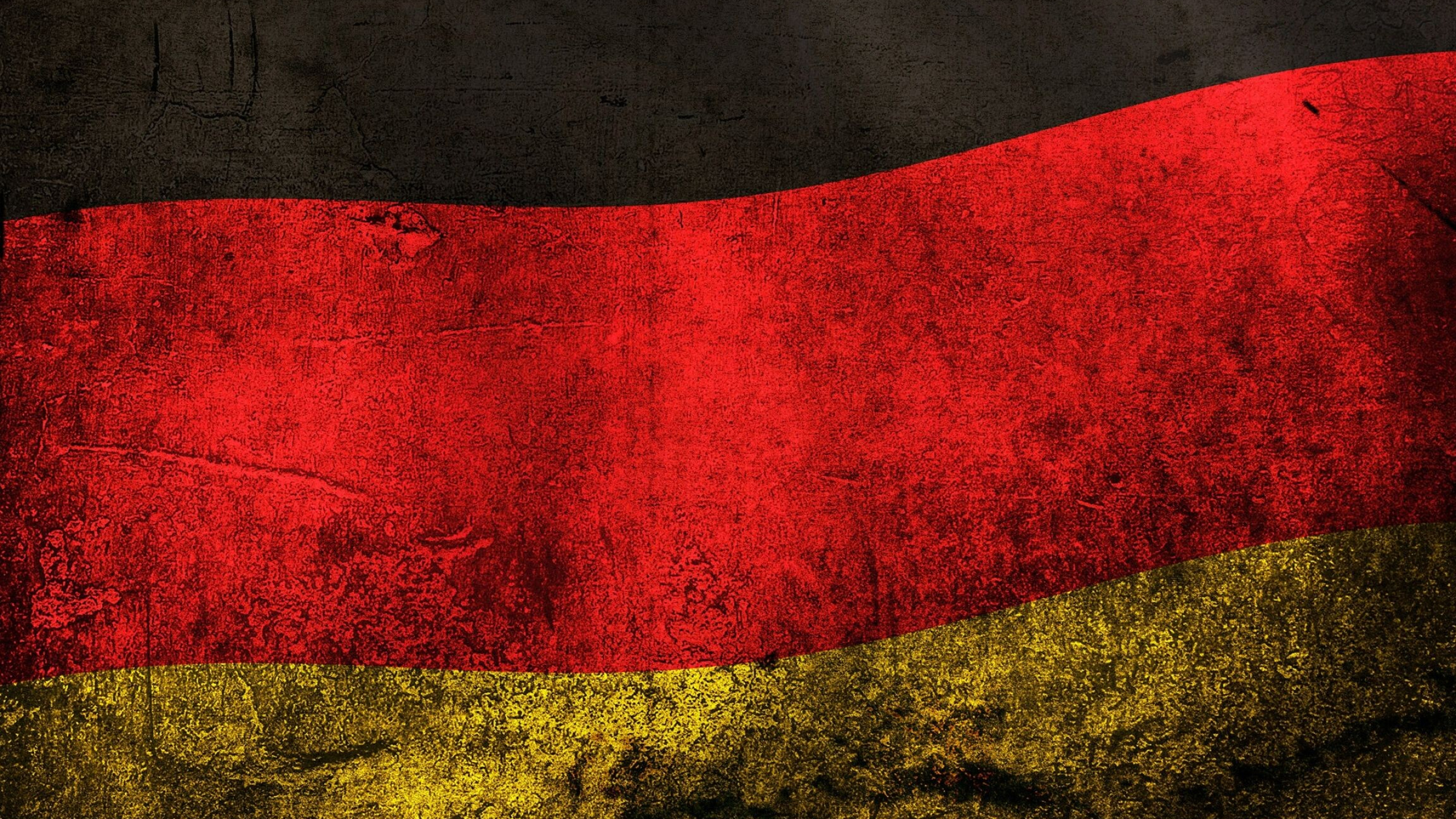 Flag of Germany: The second most populous country in Europe after Russia, Berlin - the capital, Ruhr urban area. 2560x1440 HD Wallpaper.
