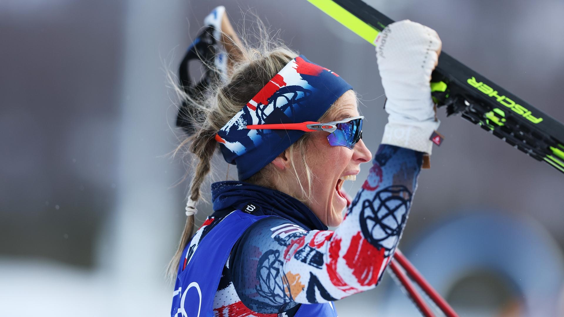 Therese Johaug, Heart-stopping finale, Gold medal triumph, Cross-country skiing sensation, 1920x1080 Full HD Desktop