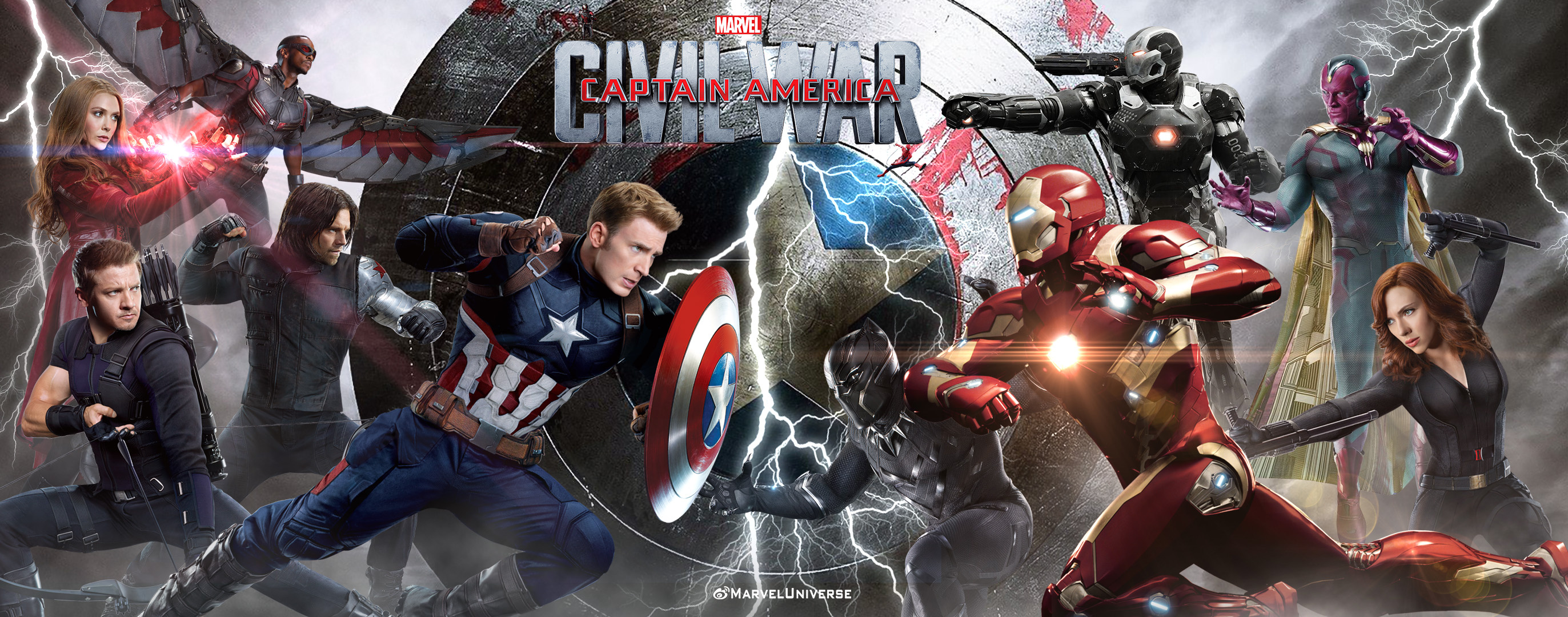 Captain America, Civil War battles, Action-packed movie, Superhero showdown, 2750x1080 Dual Screen Desktop