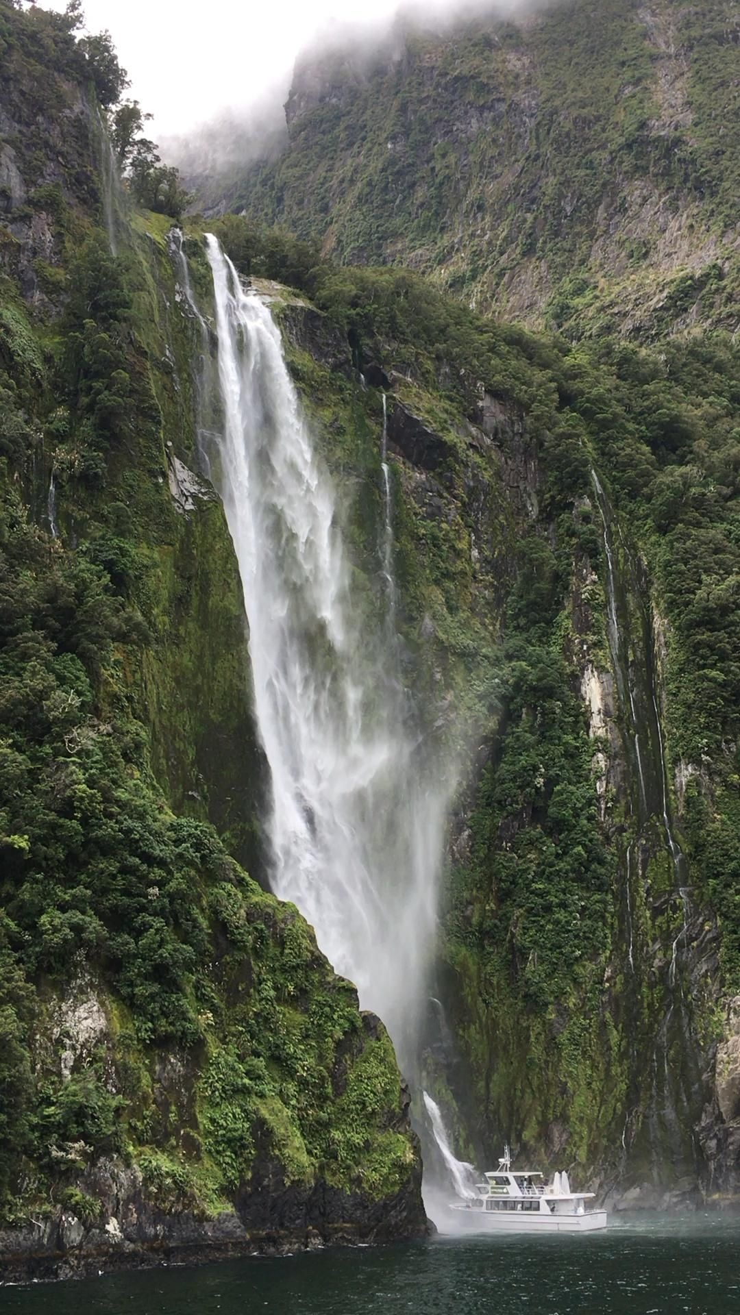 Day Trip to Milford Sound, CK Travels, Nature Photography, Waterfall, 1080x1920 Full HD Phone
