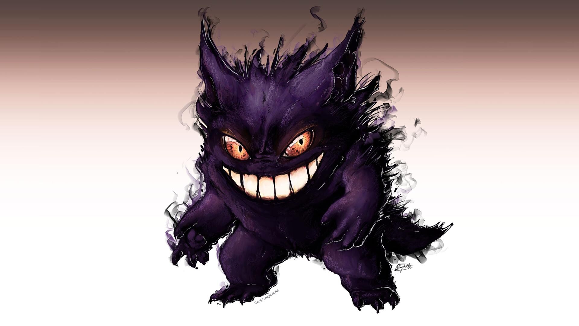 Gengar: Pokemon franchise, Fictional creatures, The Trainers catching and training Pokémon. 1920x1080 Full HD Wallpaper.