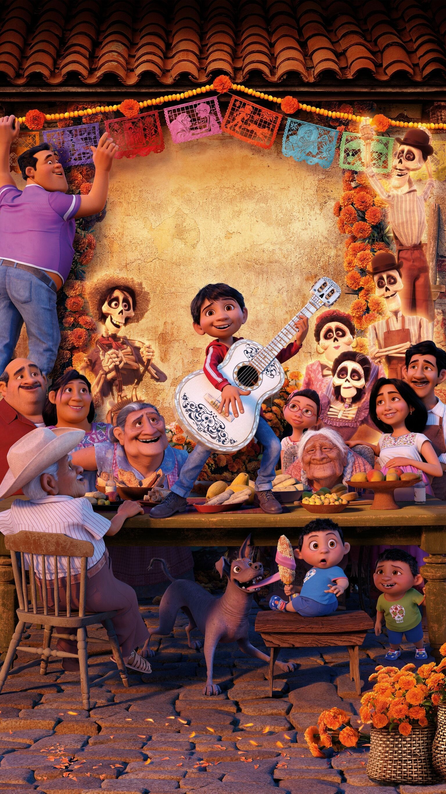 Coco (Cartoon): Received two awards at the 90th Academy Awards, and numerous other accolades. 1540x2740 HD Background.