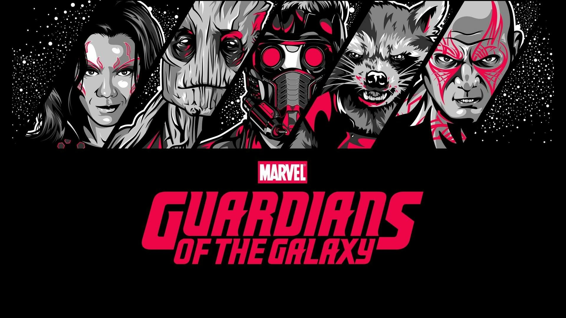 Marvel's Guardians of the Galaxy: Opposing the group is the Universal Church of Truth, led by Grand Unifier Raker, and the Lethal Legion, a group of bounty hunters including the Blood Brothers and Captain Glory hired by Lady Hellbender. 1920x1080 Full HD Background.