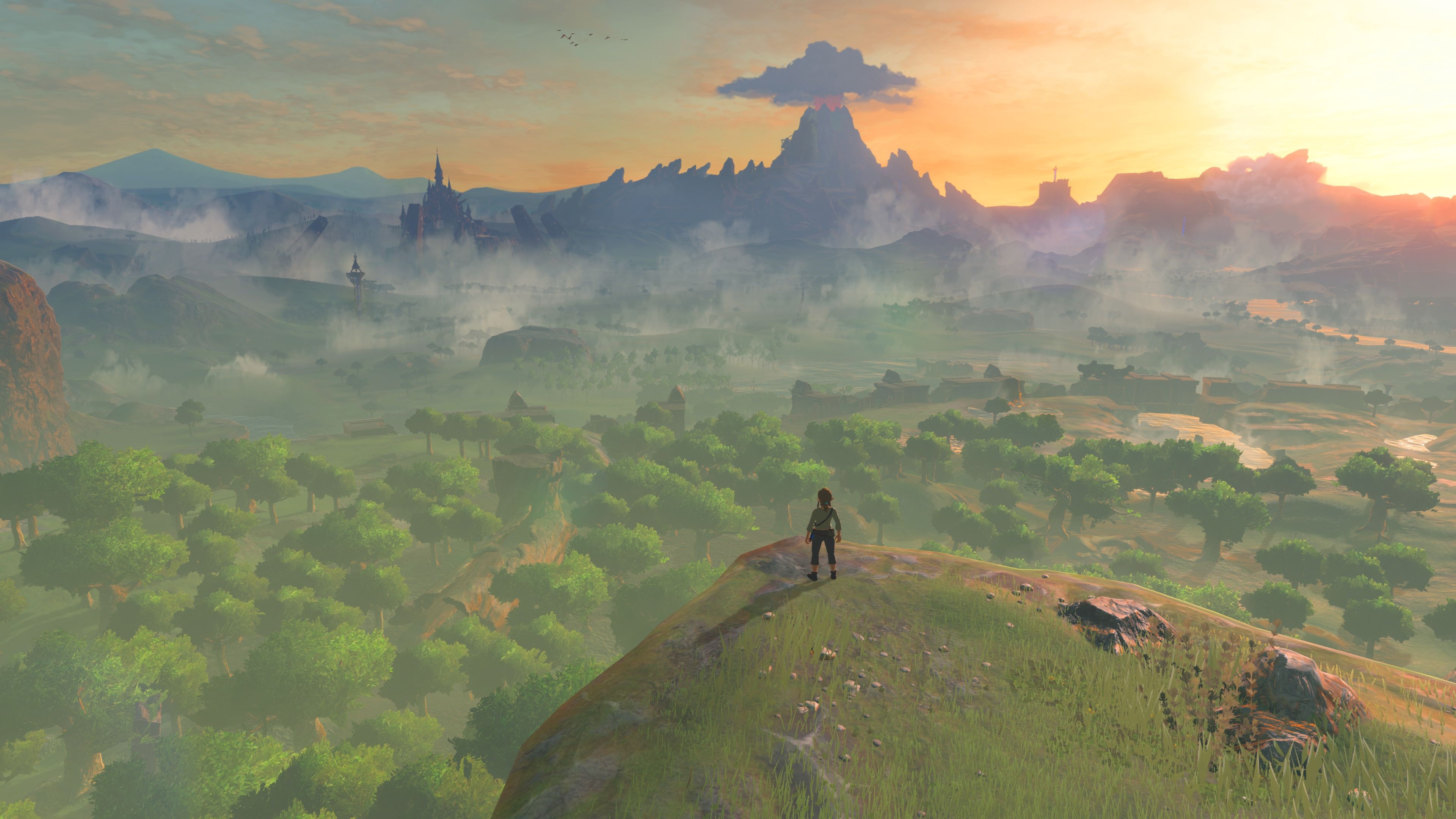 Hyrule field, Zelda adventure, Legendary battles, Courageous journey, Wild nature, 3840x2160 4K Desktop