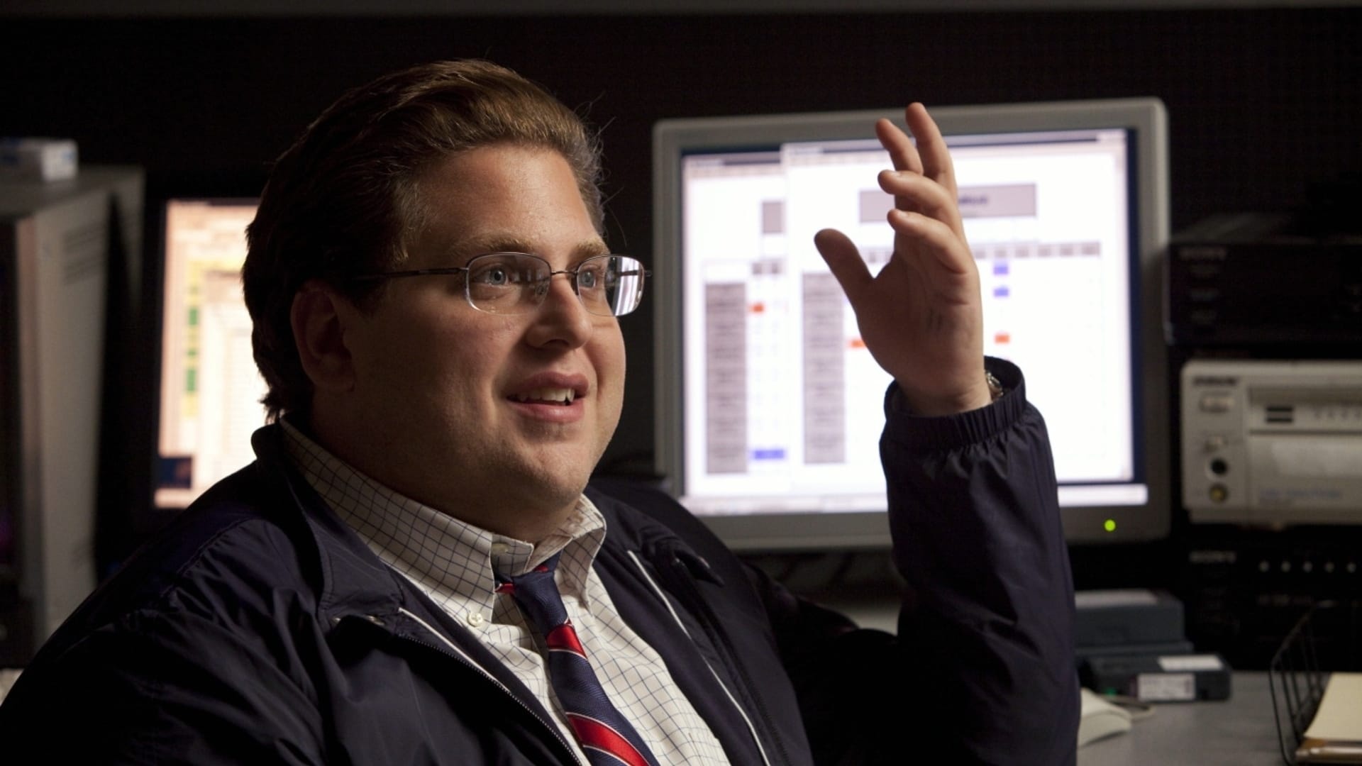 Moneyball: Jonah Hill as Peter Brand, partially based on Paul DePodesta. 1920x1080 Full HD Background.