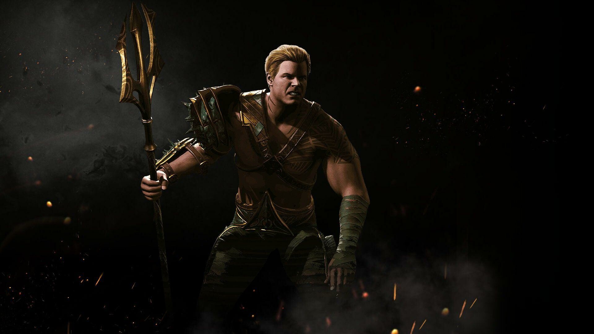 Injustice: Aquaman, A playable character and major antagonist in the game. 1920x1080 Full HD Wallpaper.