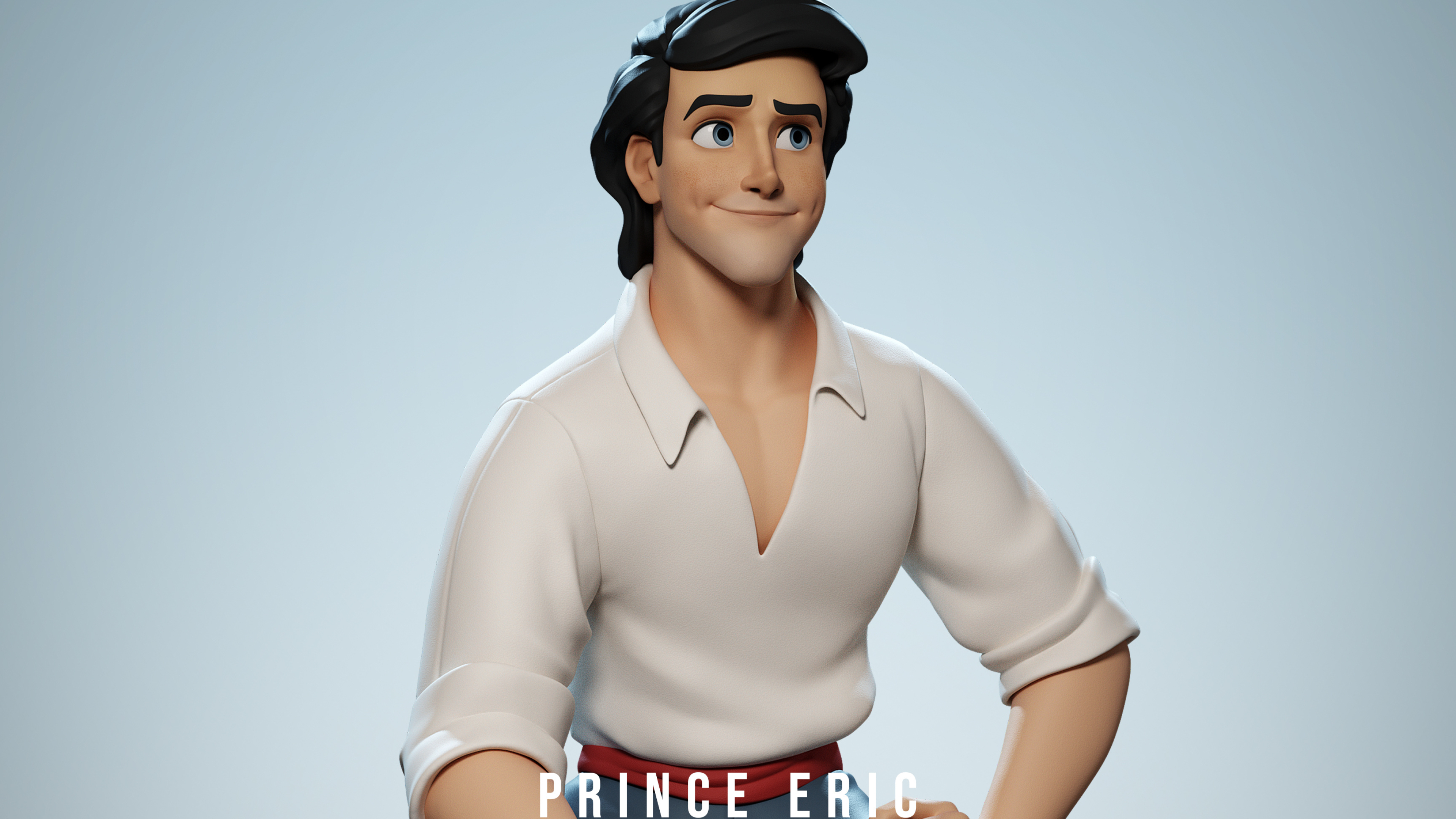 Prince Eric, The Little Mermaid, Finished projects, Blender artists, 3840x2160 4K Desktop