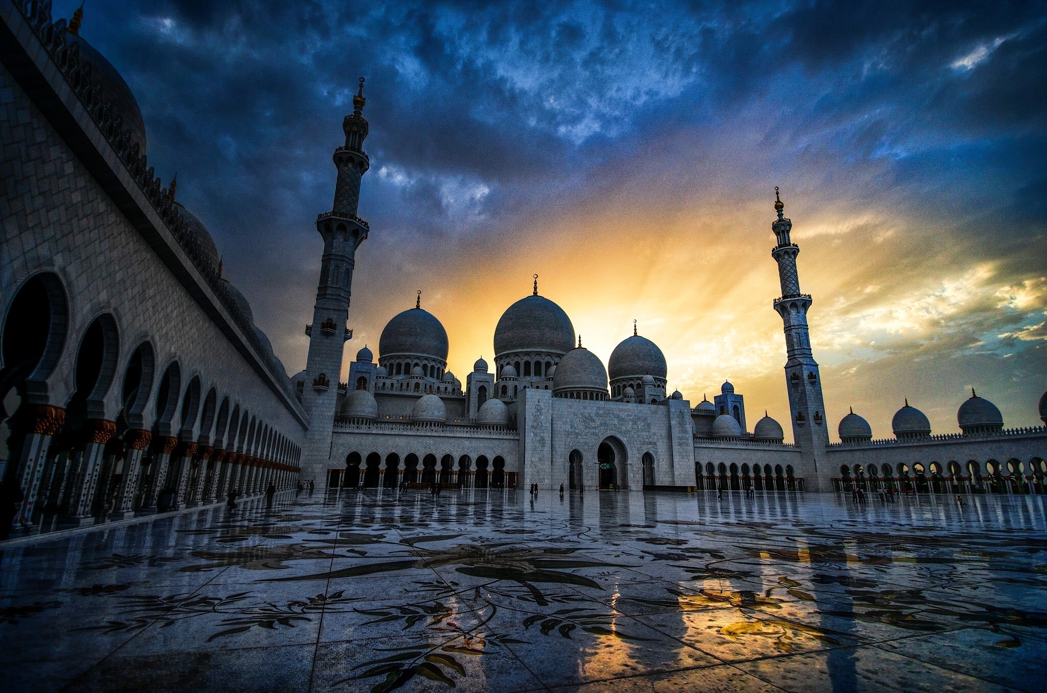 Abu Dhabi, UAE, Beautiful pictures, Sheikh Zayed Grand Mosque, 2050x1360 HD Desktop