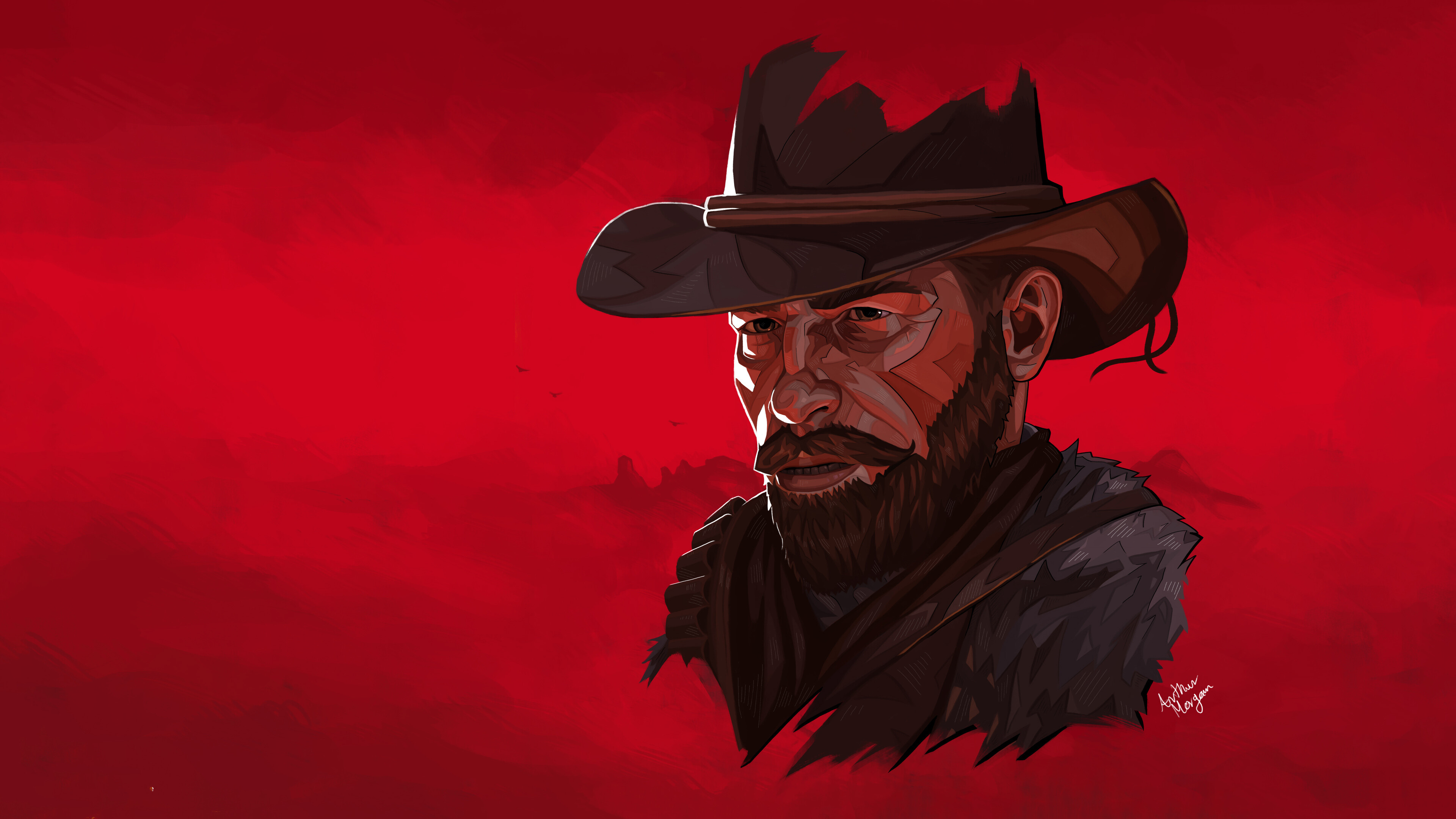 Red Dead Redemption: Arthur Morgan, The Main Protagonist and playable character. 3840x2160 4K Background.